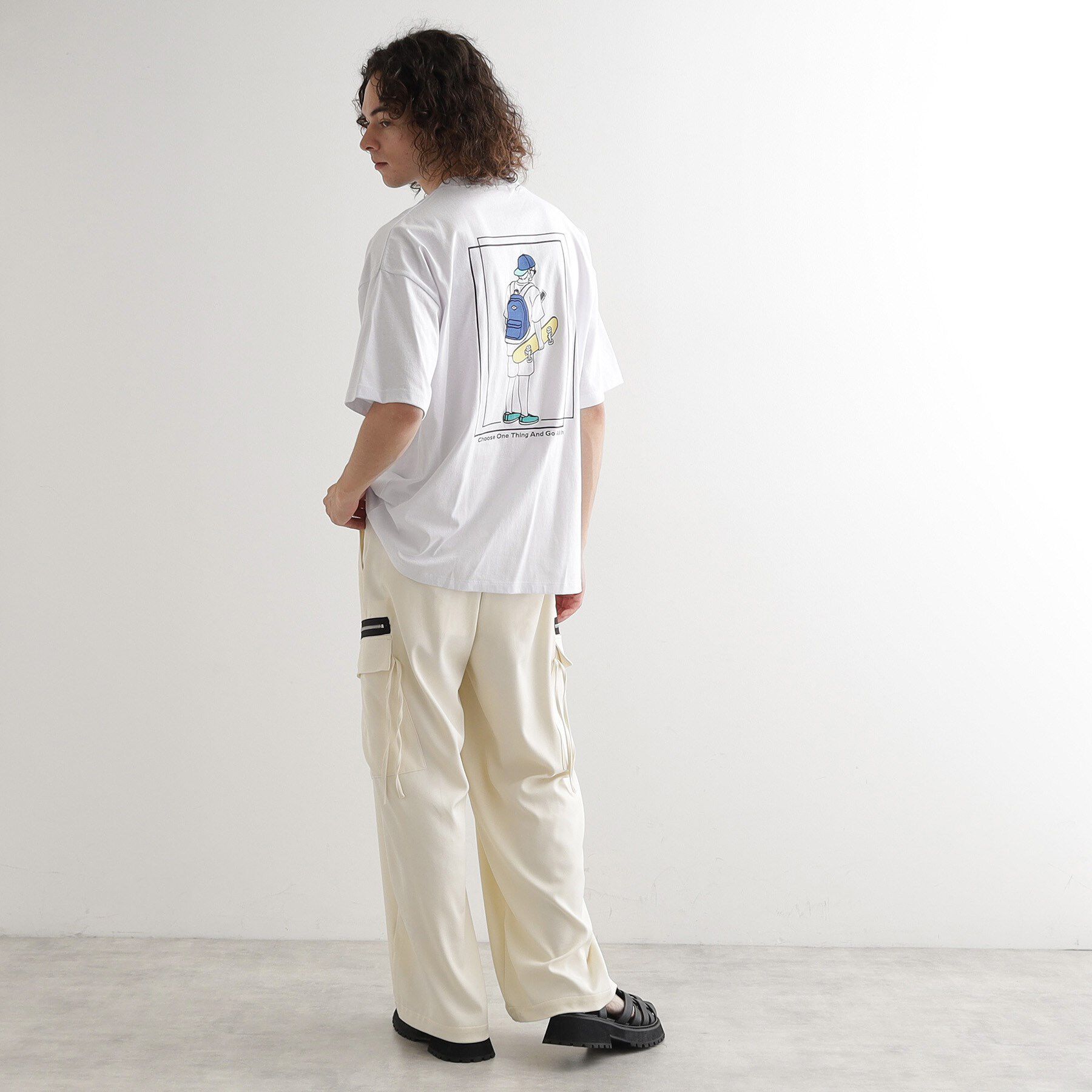 tk.TAKEO KIKUCHI「バックスケート刺繍T－Shirt」|Tシャツ・カットソー|