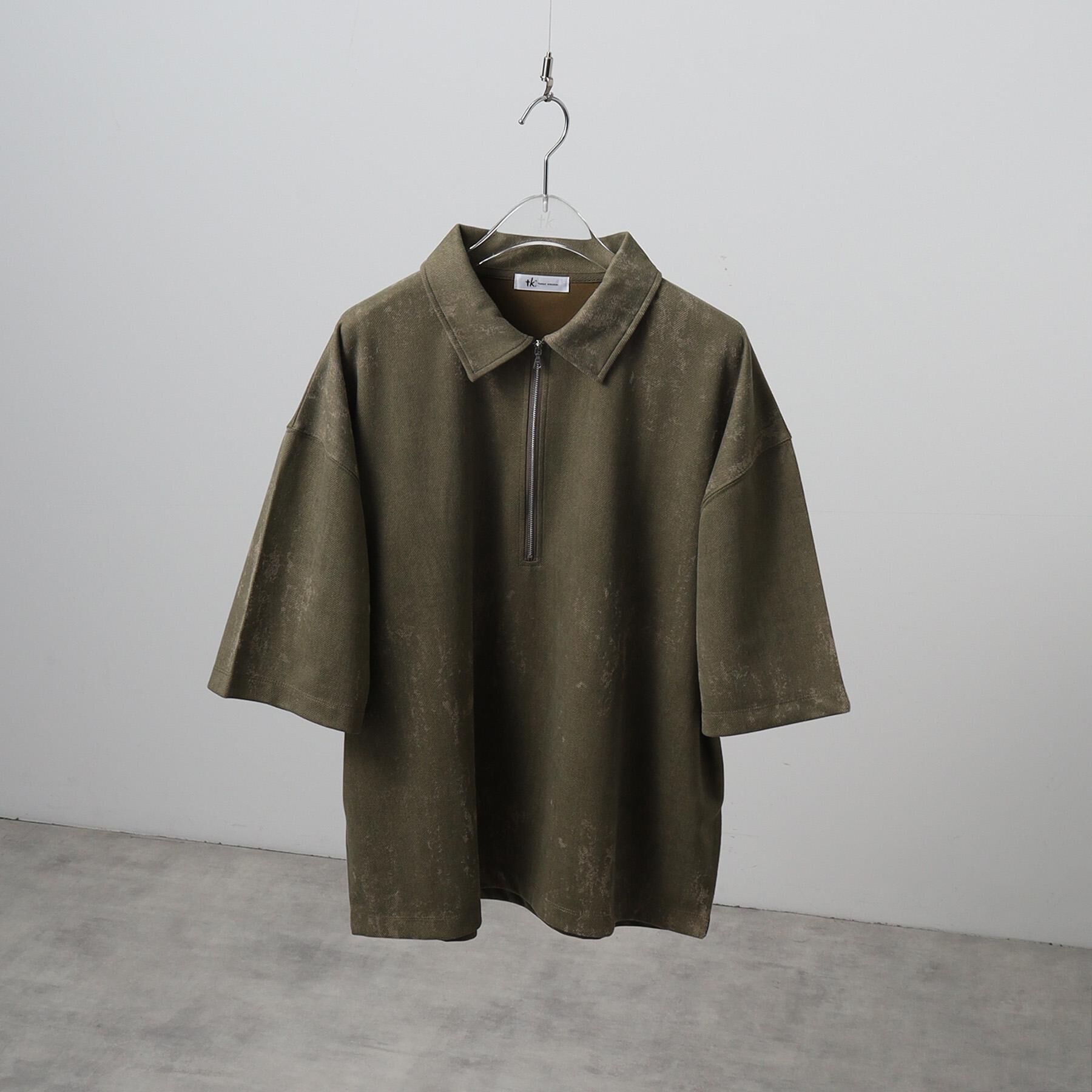 tk.TAKEO KIKUCHI「ヴィンテージライクハーフジップポロシャツ」|ポロシャツ|
