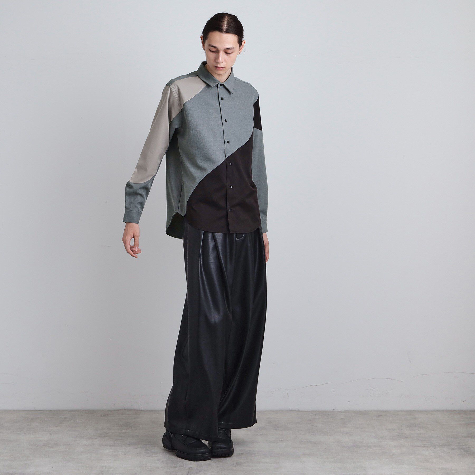 tk.TAKEO KIKUCHI「ヘリンボーンカーブスイッチシャツ」|シャツ・ブラウス|