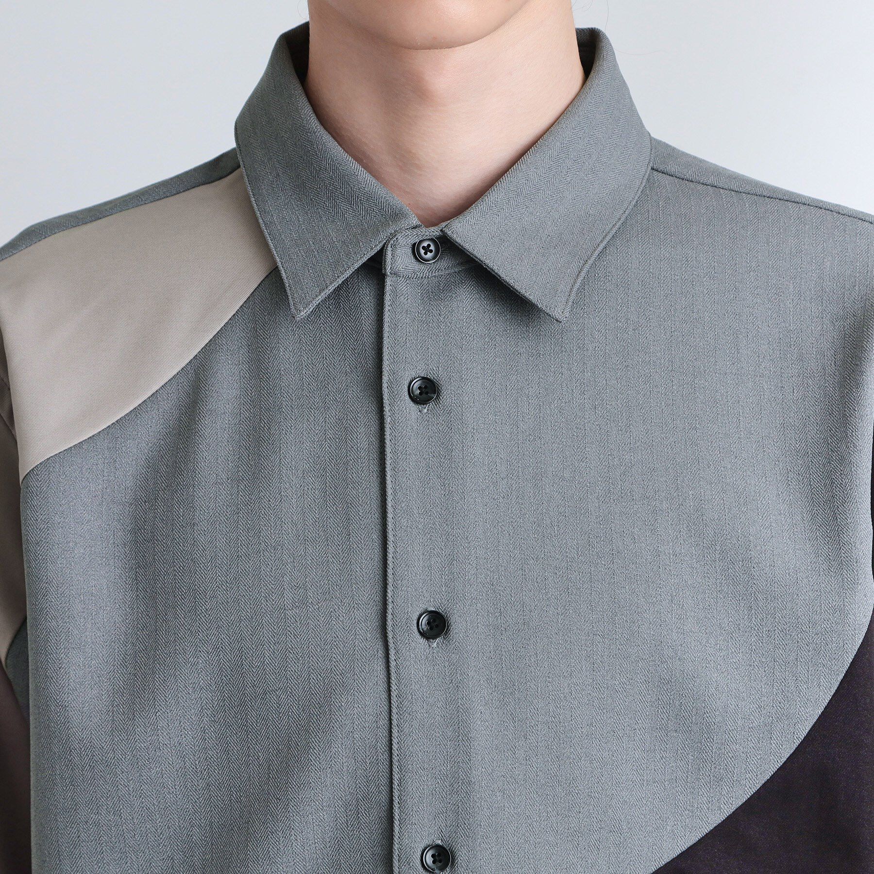 tk.TAKEO KIKUCHI「ヘリンボーンカーブスイッチシャツ」|シャツ・ブラウス|