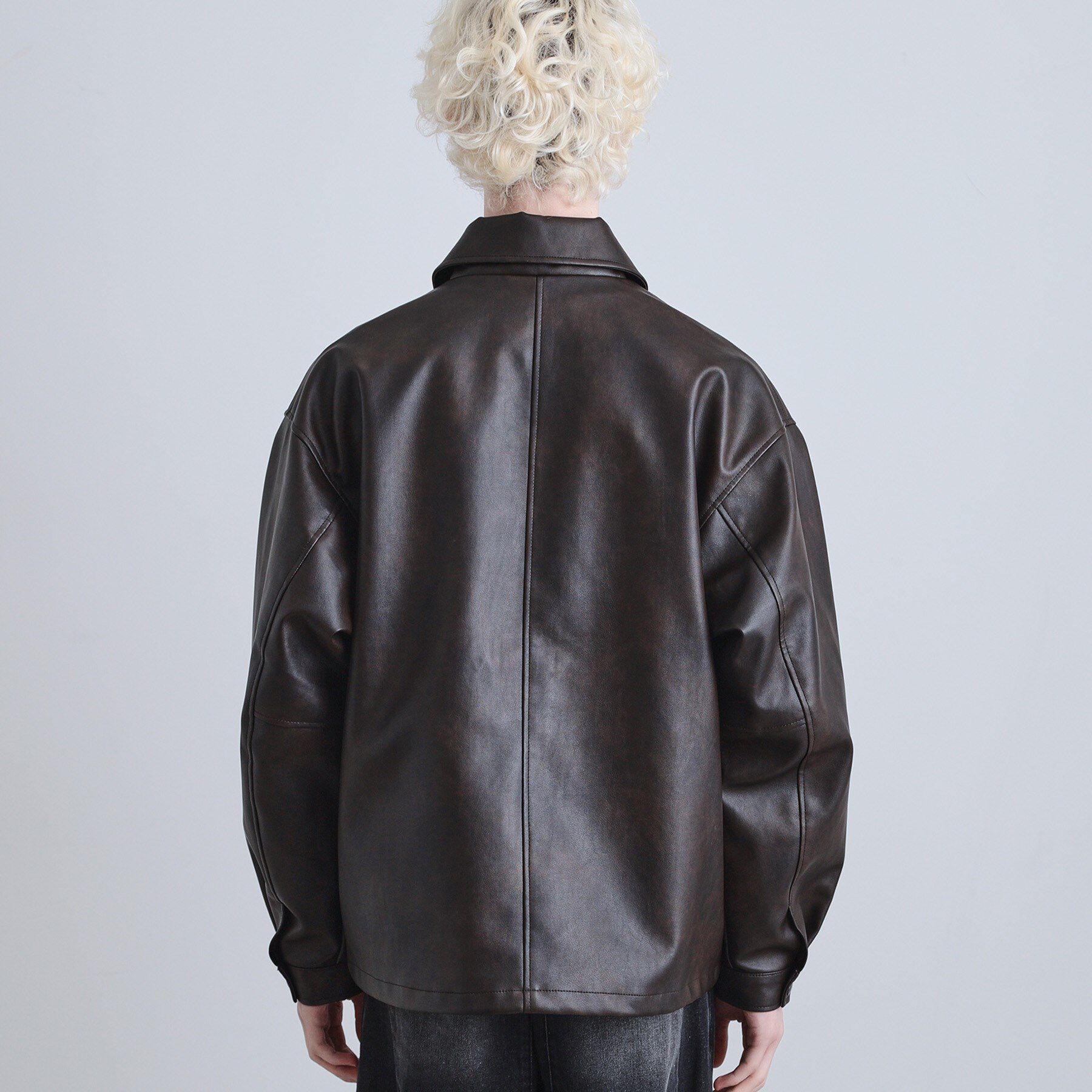 tk.TAKEO KIKUCHI「シンセティックレザーフライトジャケット」|ブルゾン・スタジャン|