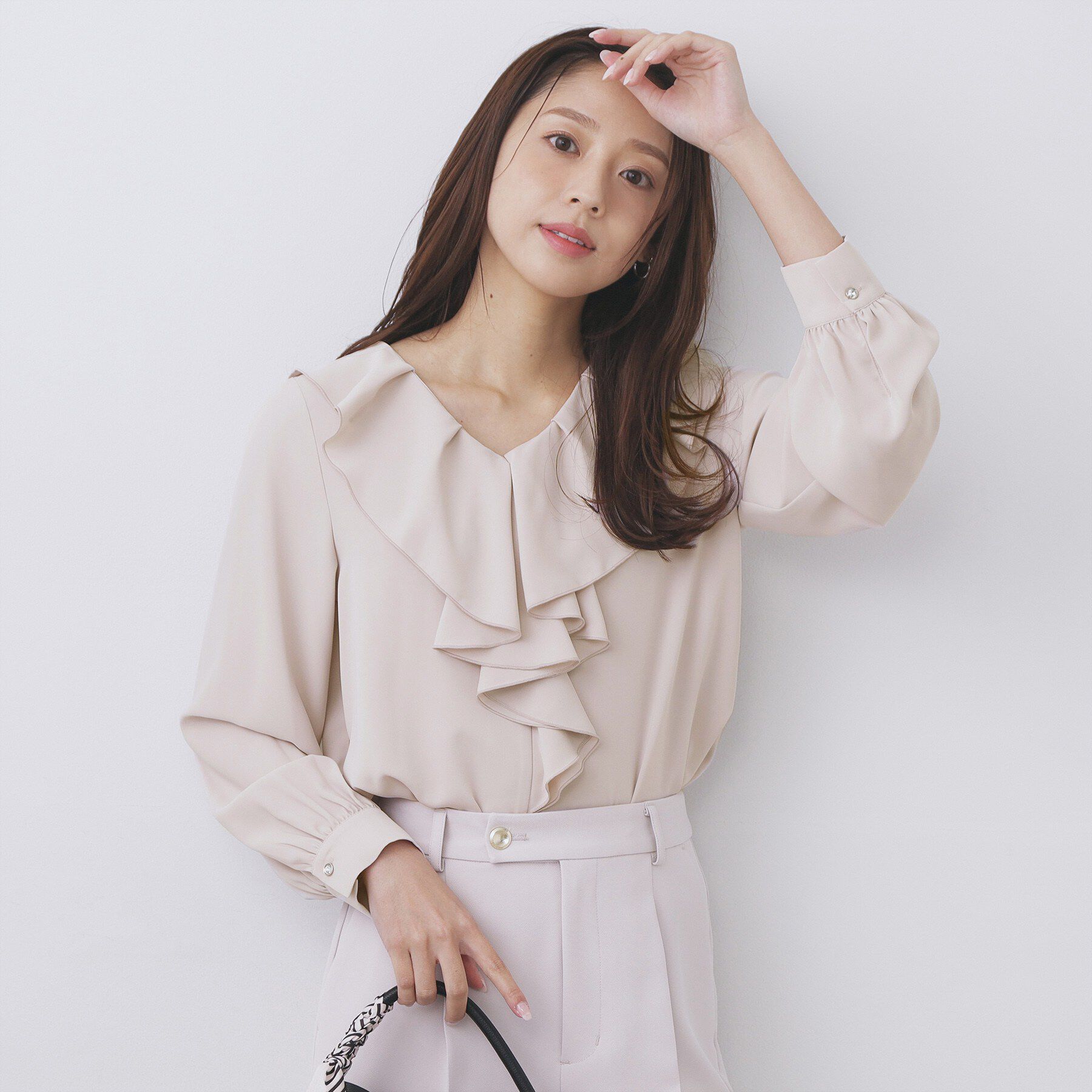 index「ラッフルフリルフラワーアソート【洗濯機OK／イージーアイロン】」|シャツ・ブラウス|