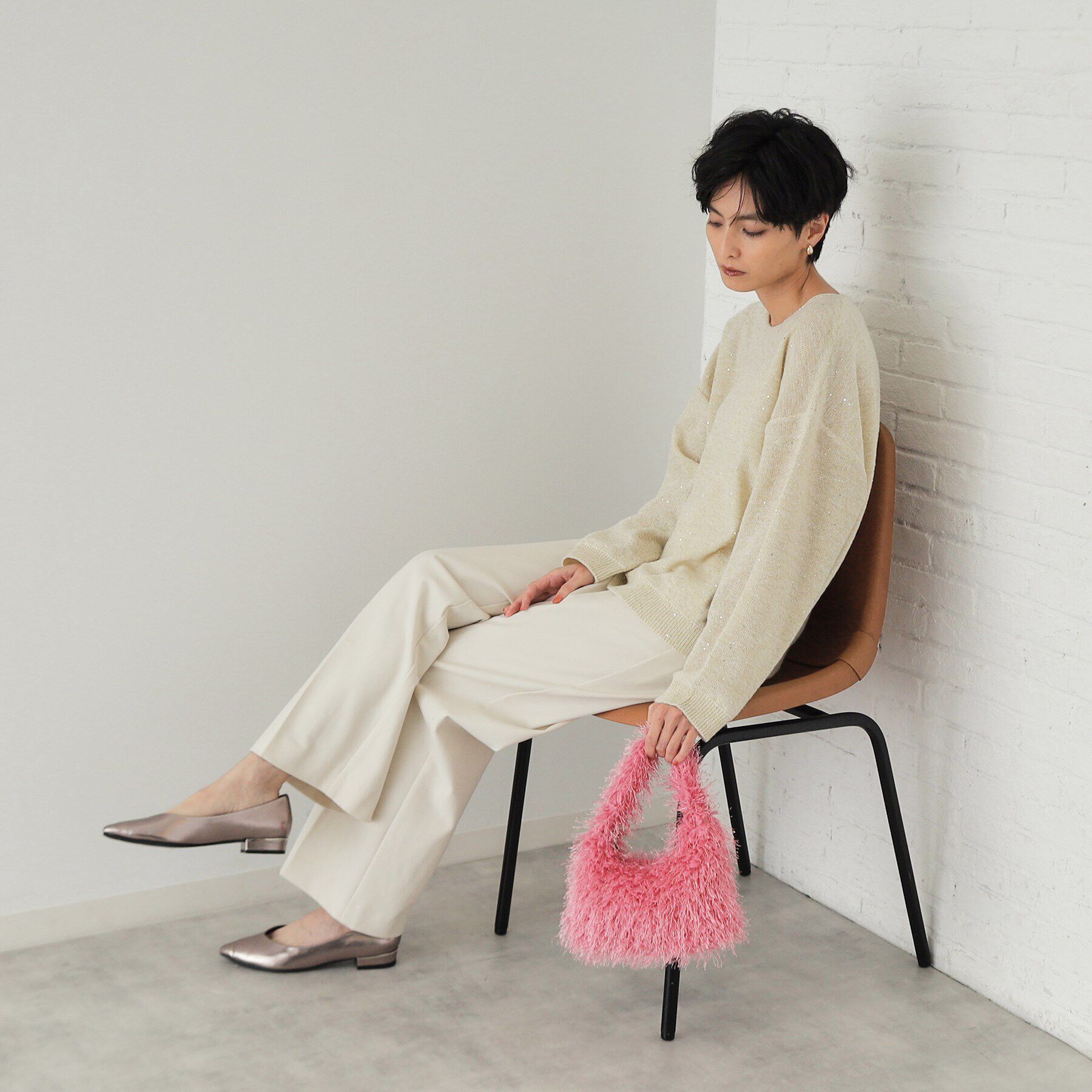 OPAQUE.CLIP「【2WAY】フリンジワンハンドルバッグ」|ハンドバッグ|