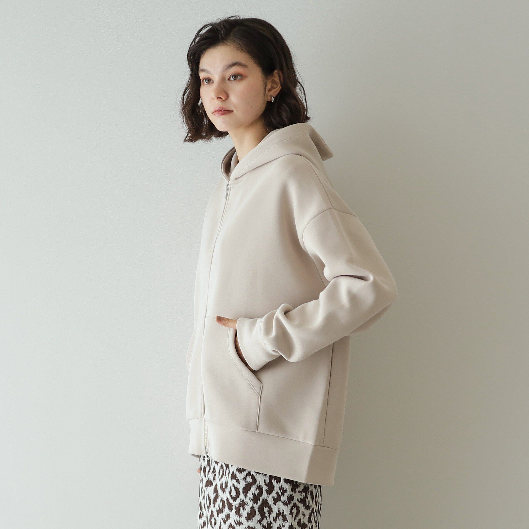 OPAQUE.CLIP「ダブルZIPパーカー【洗濯機洗い可】」|パーカー|