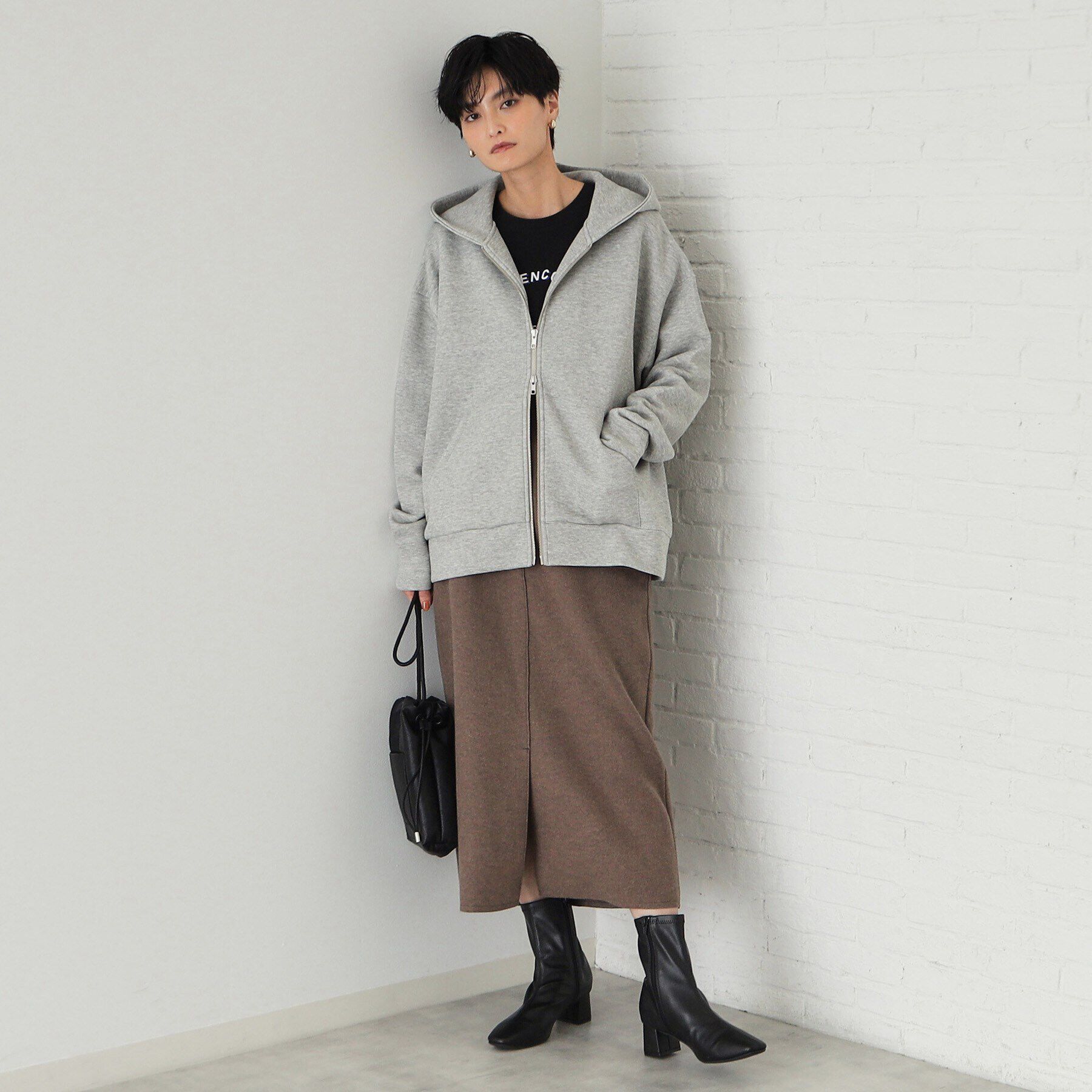 OPAQUE.CLIP「ダブルZIPパーカー【洗濯機洗い可】」|パーカー|