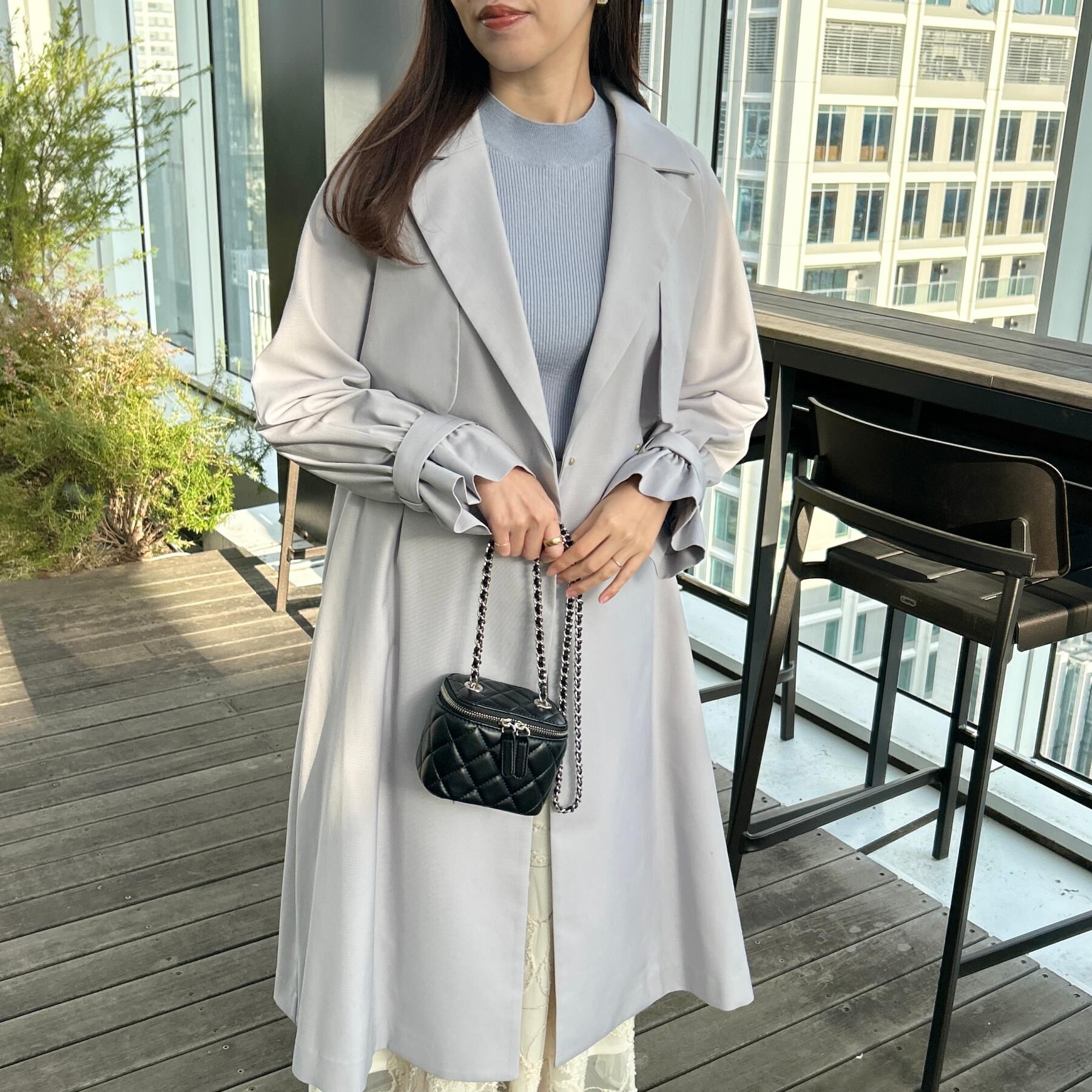 Couture broach「【撥水・ハレの日・通勤】ロングトレンチコート」|トレンチコート|