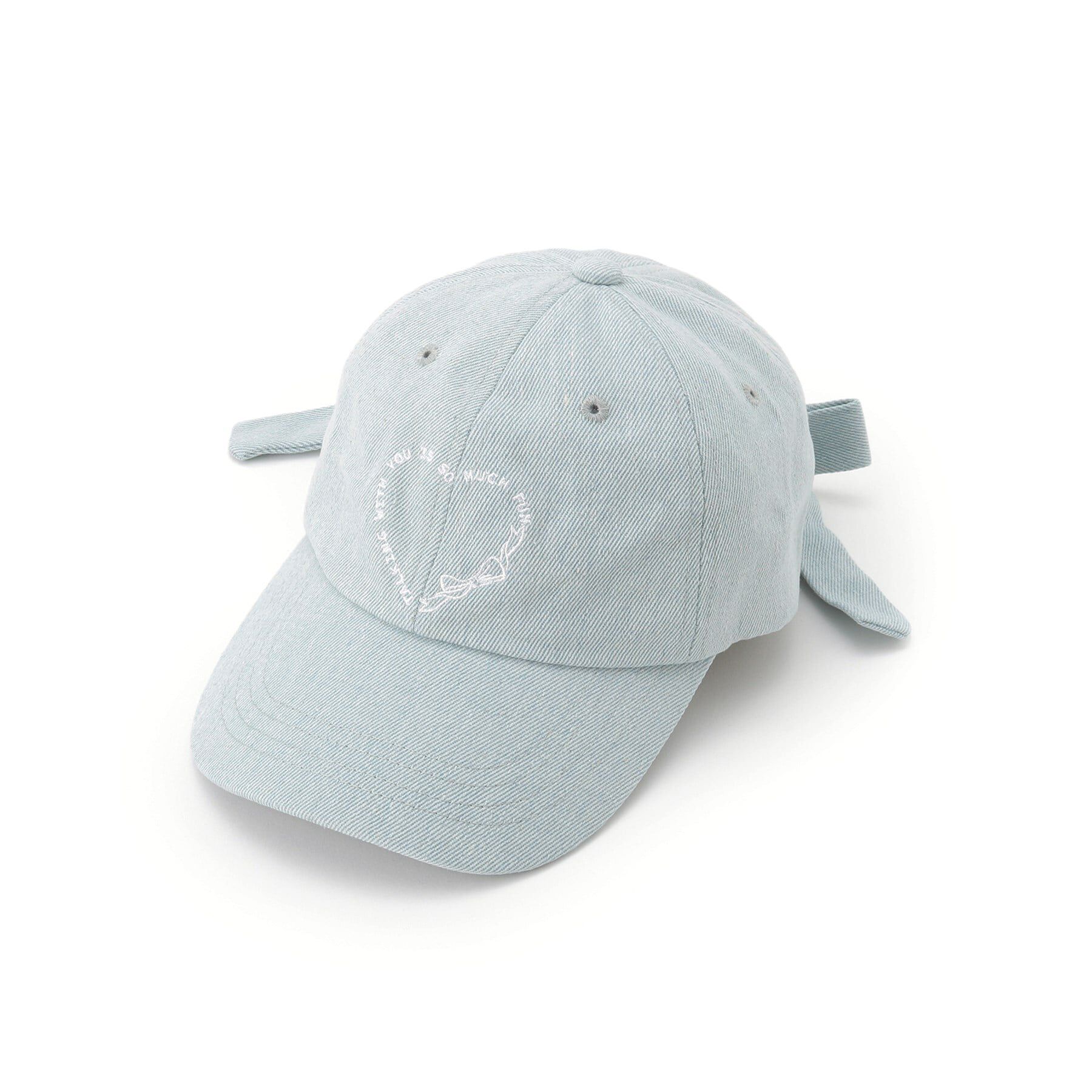 PINK-latte「リボンキャップ」|キャップ・キャスケット|ブルー(492)