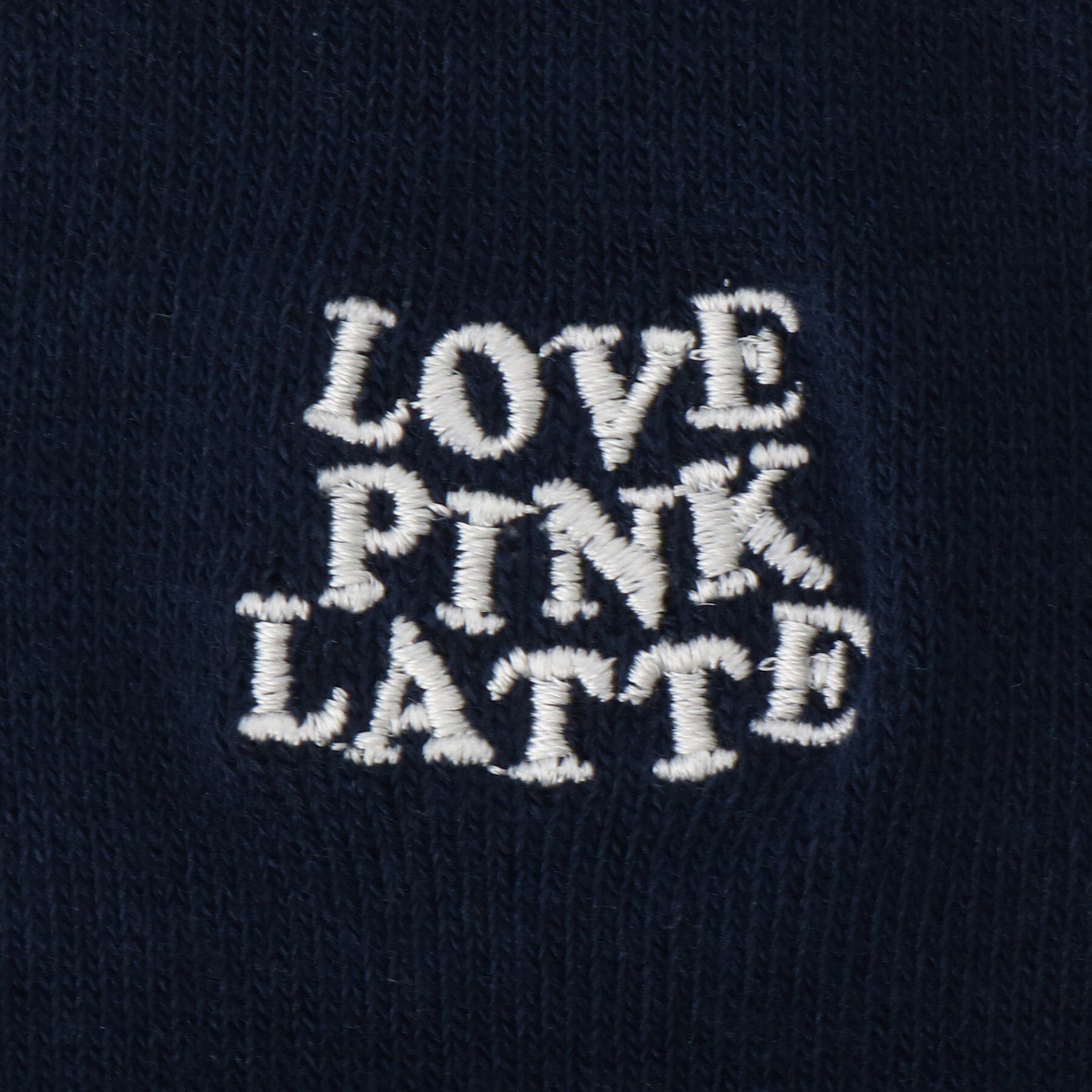 PINK-latte「【36cm丈】ロゴ刺繍ハイソックス」|ソックス|