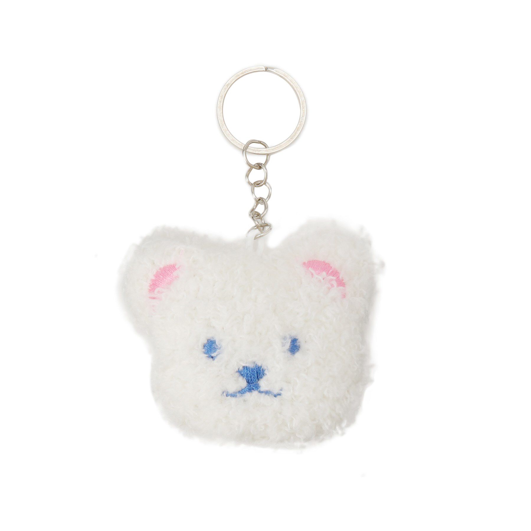 PINK-latte「くまぬいチャーム」|キーケース|ホワイト(001)