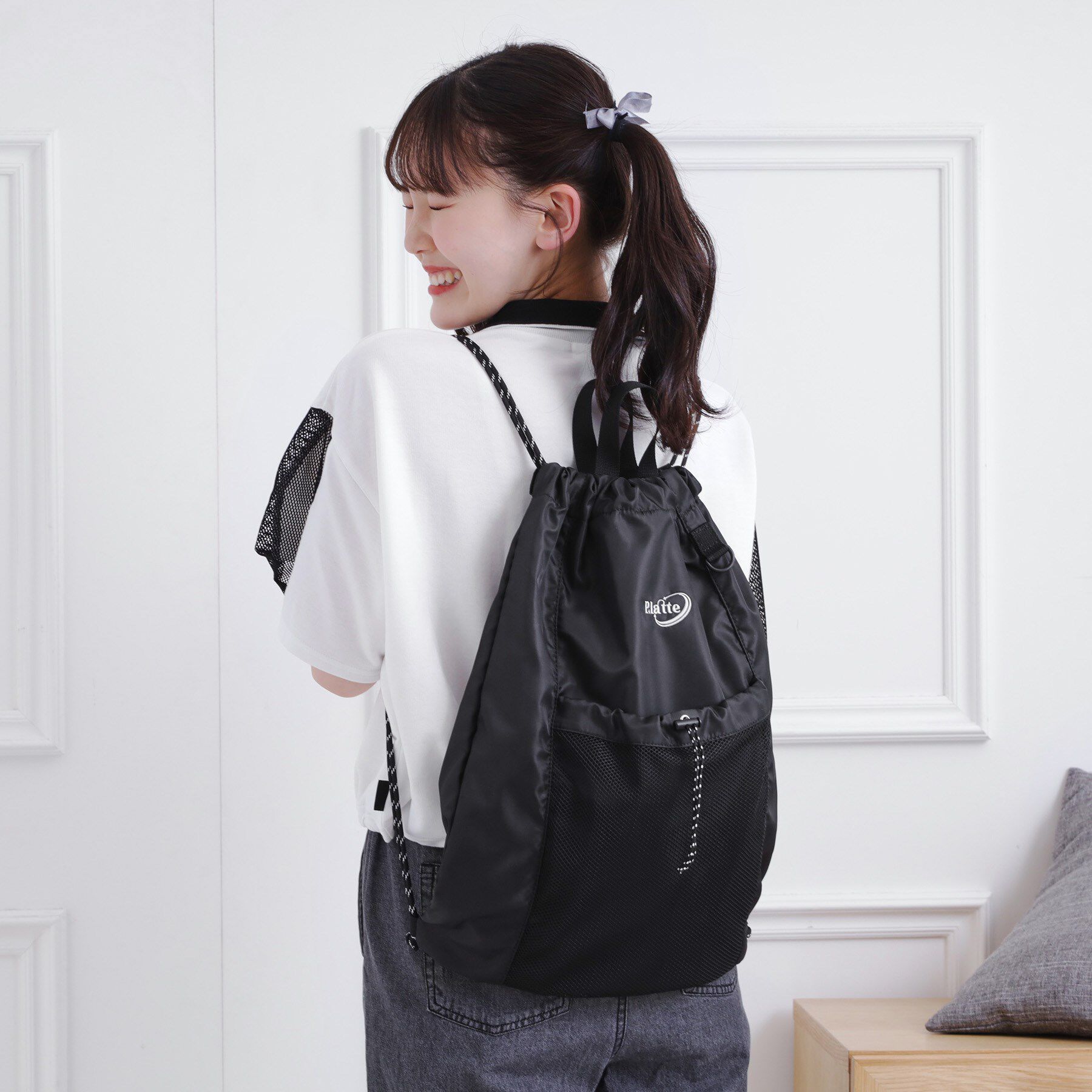 PINK-latte「【スクールグッズ／習い事】ナップサック」|リュック|