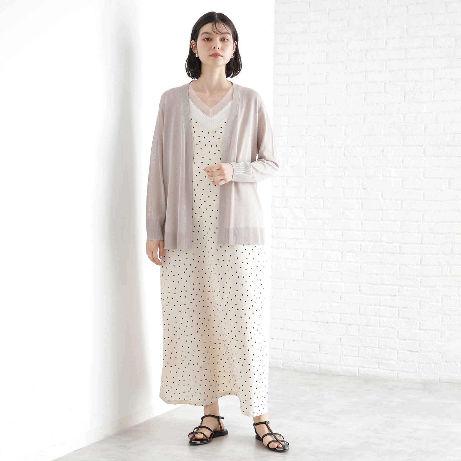 THE SHOP TK「シアーカーディガン【洗濯機OK】」|カーディガン|