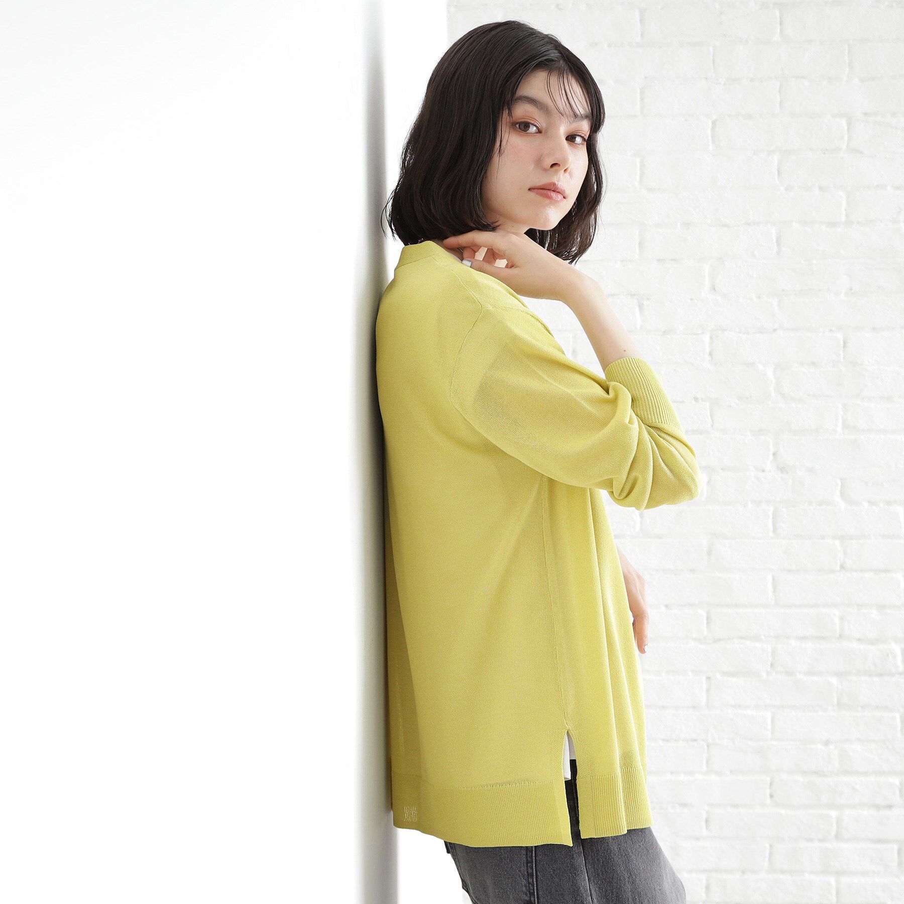 THE SHOP TK「シアーカーディガン【洗濯機OK】」|カーディガン|