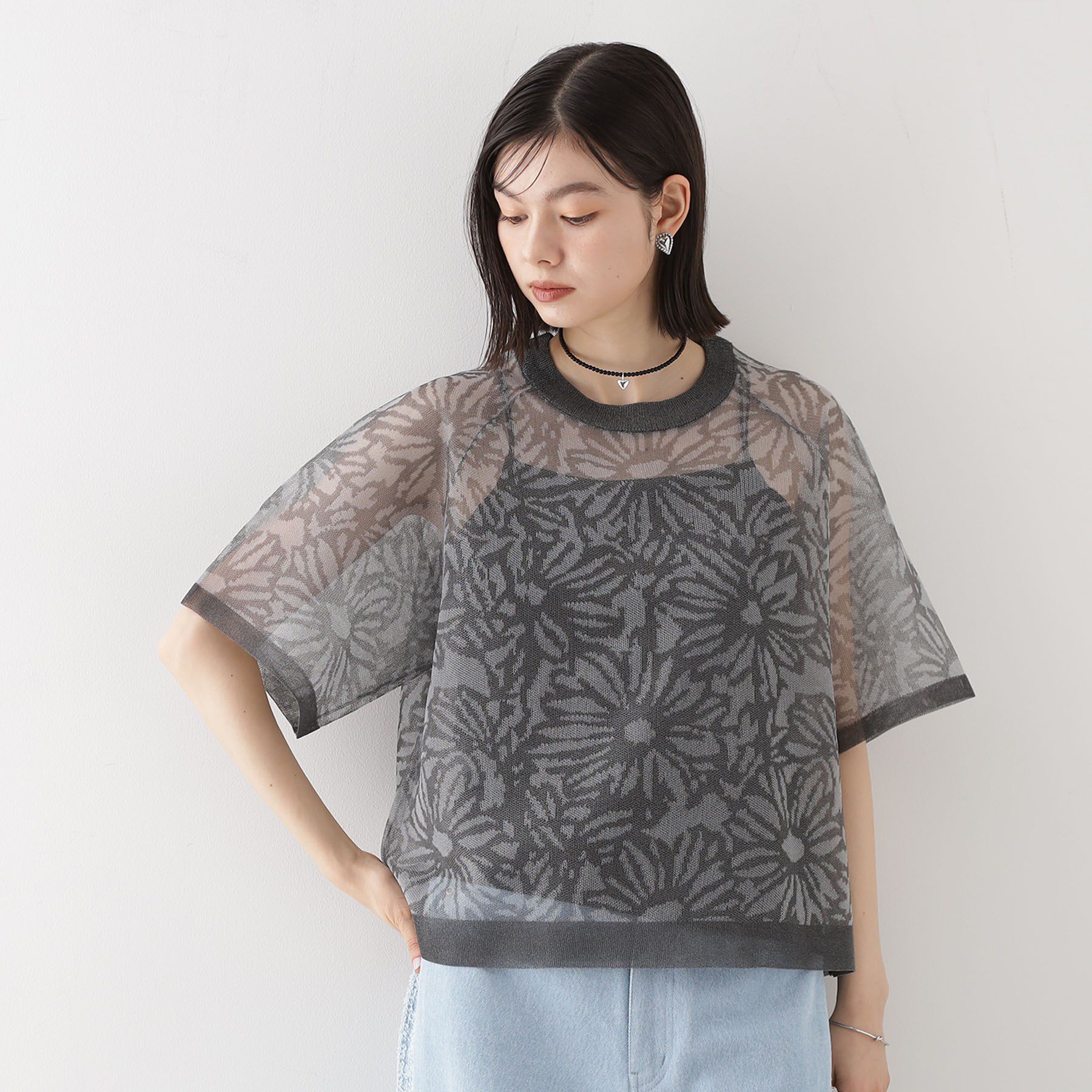 THE SHOP TK「カバーニットシアープルオーバー【洗える】」|ニット・セーター|