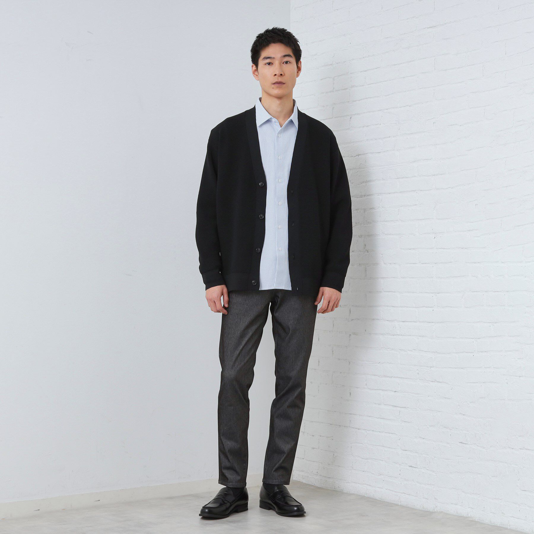 THE SHOP TK「【季節の変わり目に最適】ニットカーディガン ドライタッチ／軽量」|カーディガン|