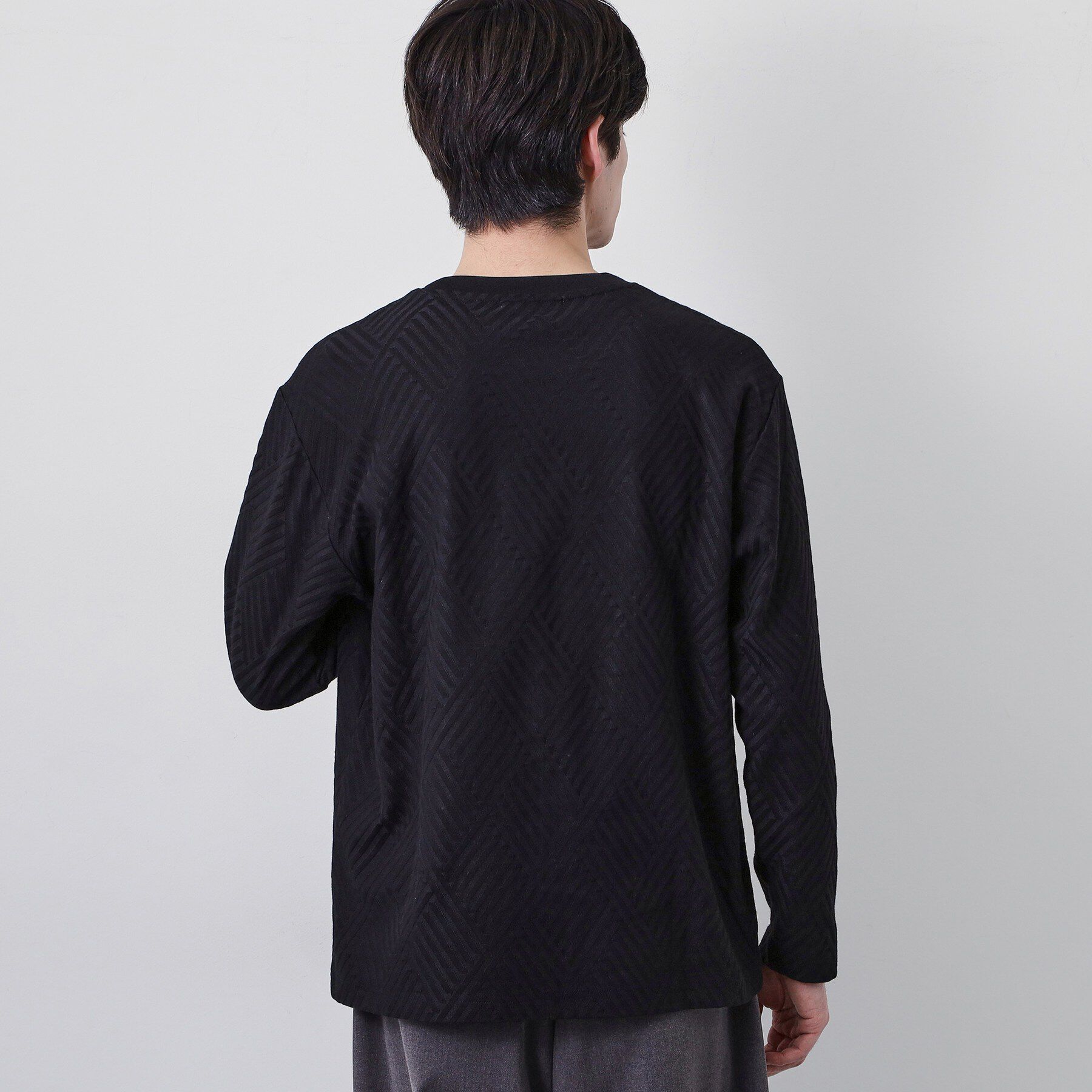 THE SHOP TK「【長く愛せる、定番ロンT】リンクスジャカード長袖Tシャツ」|Tシャツ・カットソー|