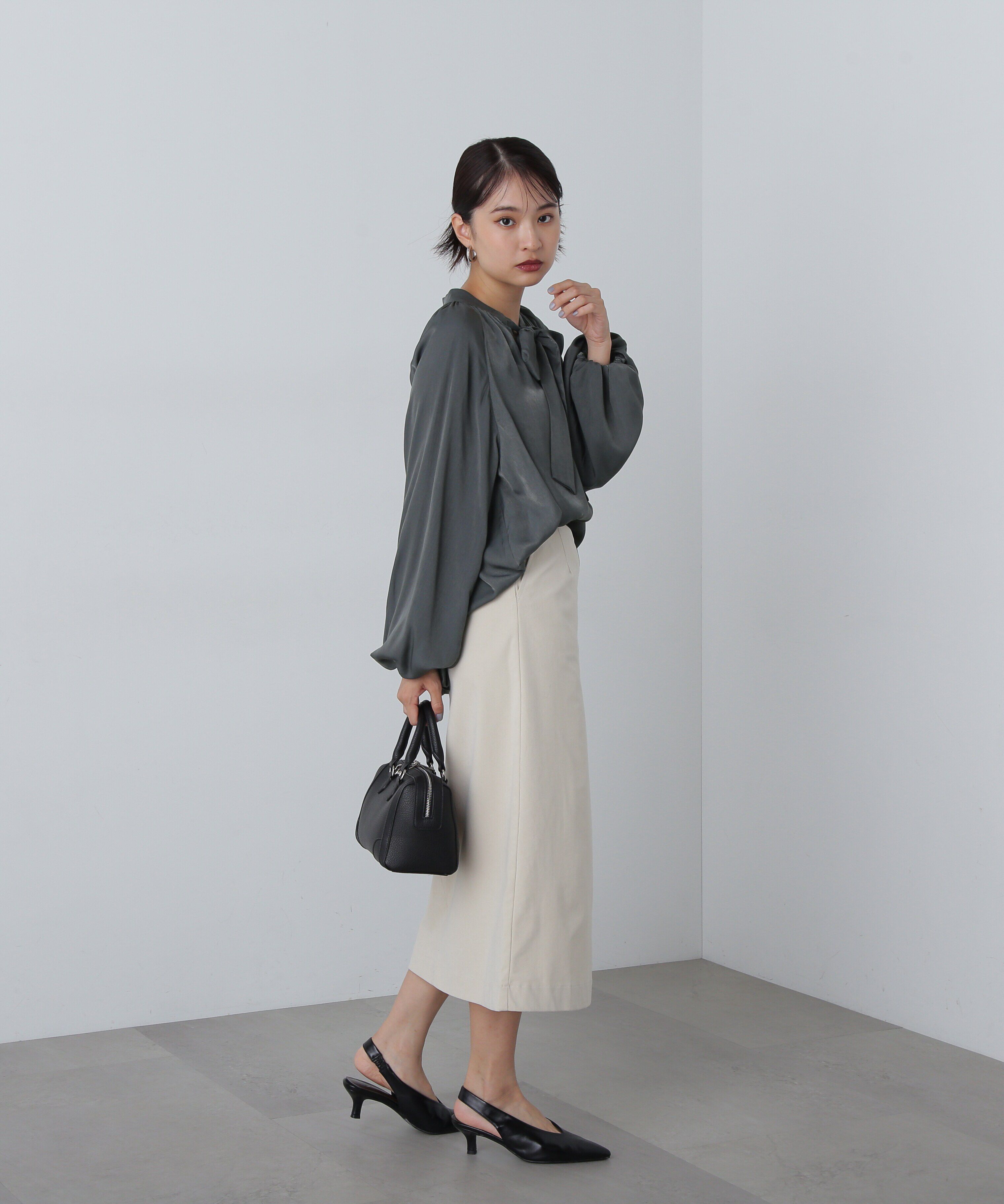  「前後2wayボウタイブラウス」|シャツ・ブラウス|