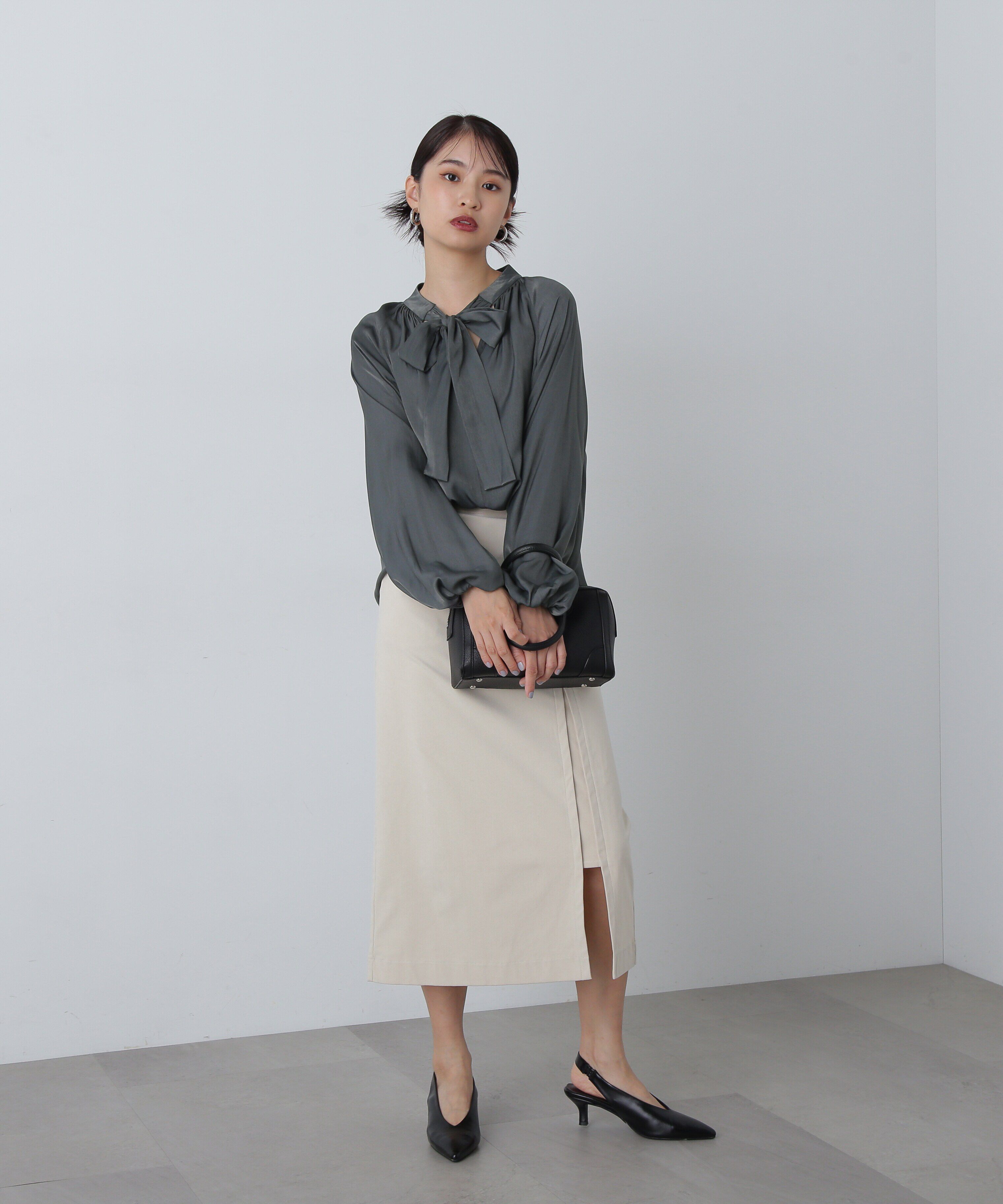  「前後2wayボウタイブラウス」|シャツ・ブラウス|