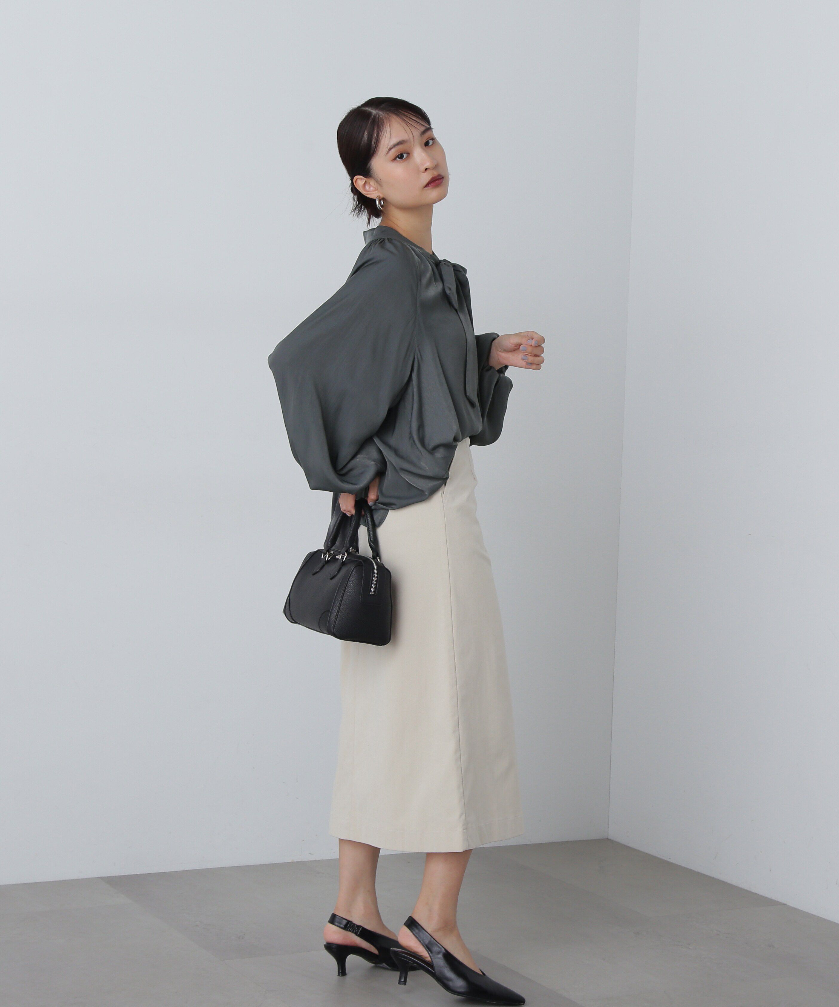  「前後2wayボウタイブラウス」|シャツ・ブラウス|