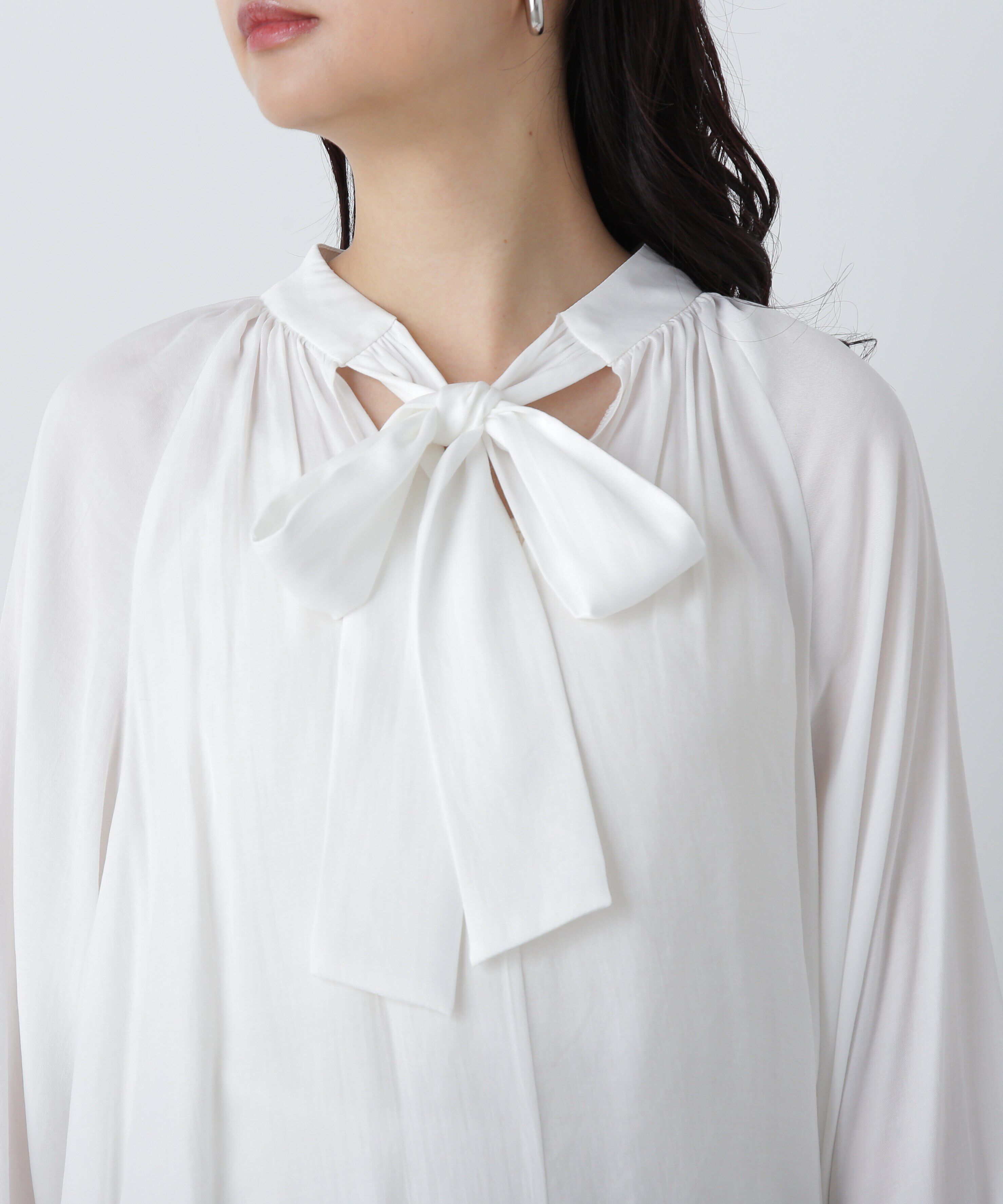  「前後2wayボウタイブラウス」|シャツ・ブラウス|