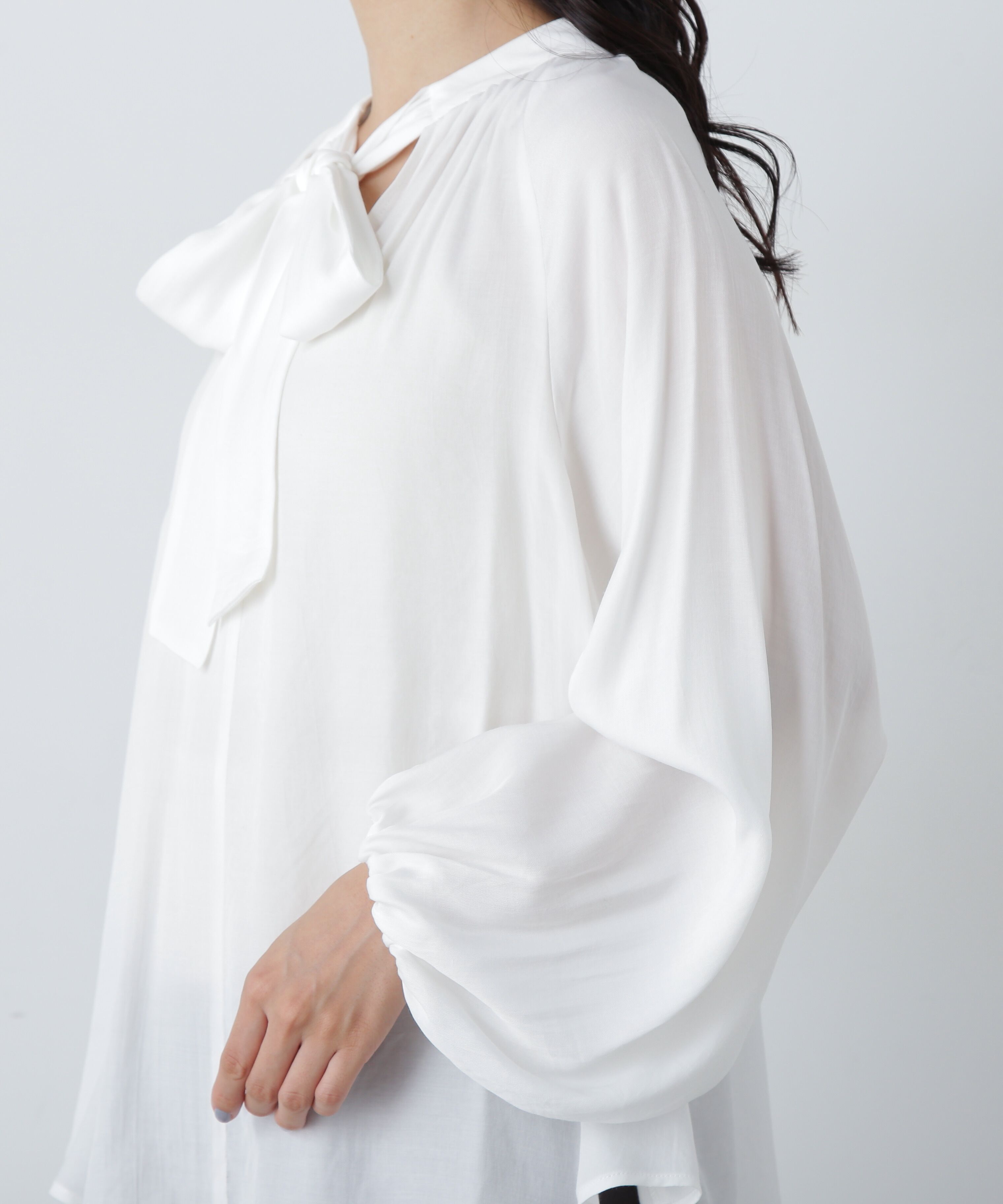  「前後2wayボウタイブラウス」|シャツ・ブラウス|