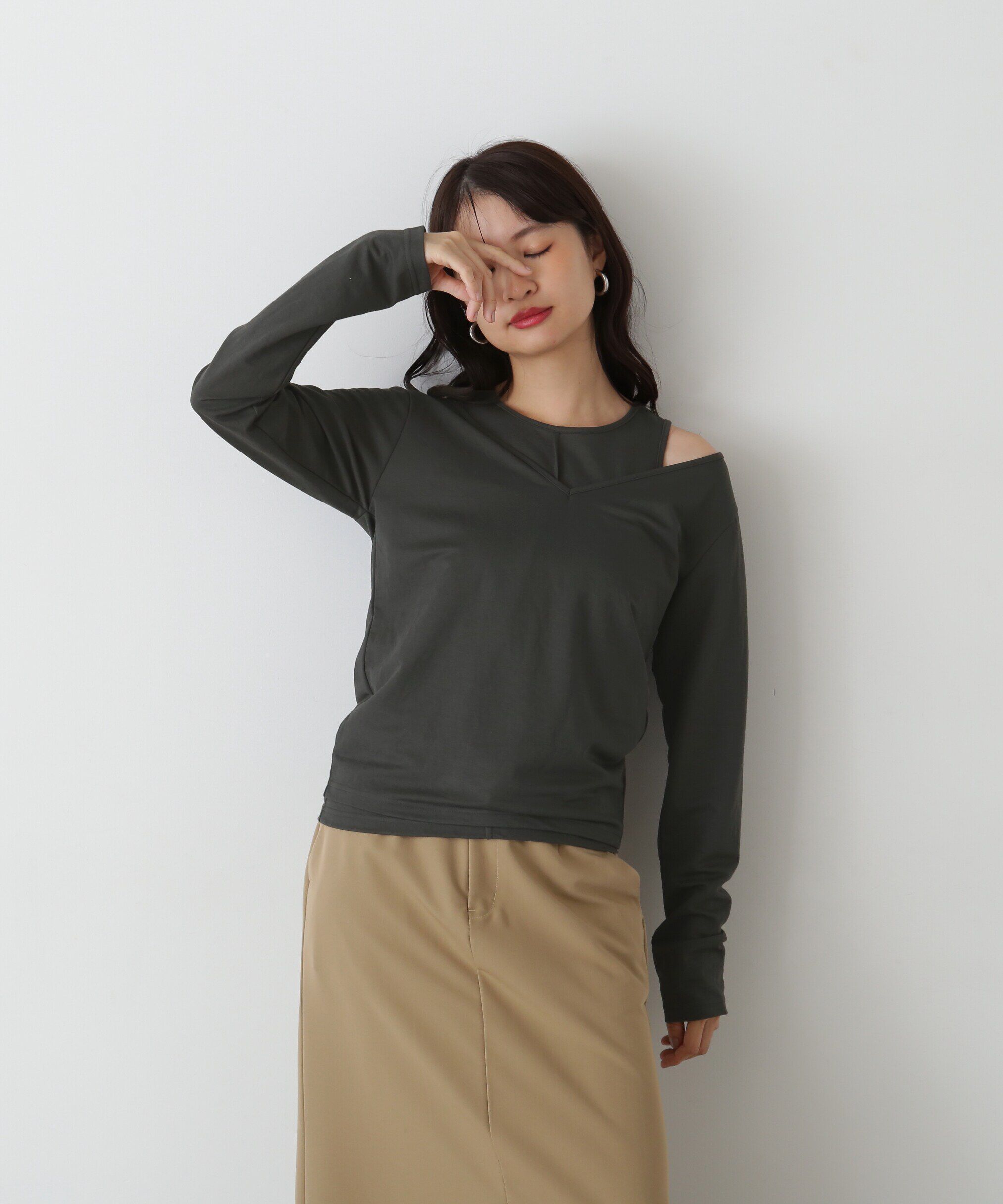  「タンク&times;ロンTレイヤードカットソー」|Tシャツ・カットソー|