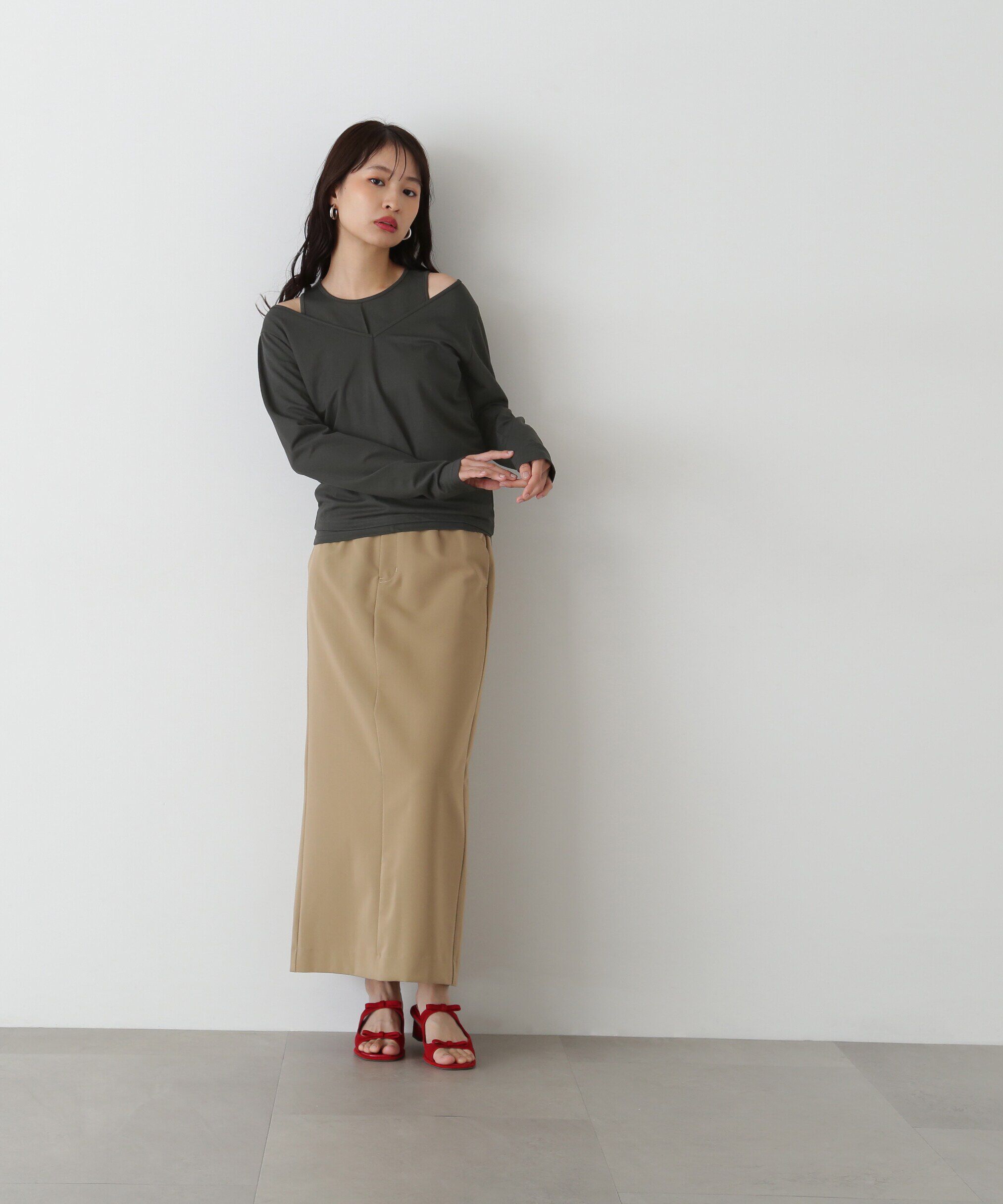  「タンク&times;ロンTレイヤードカットソー」|Tシャツ・カットソー|