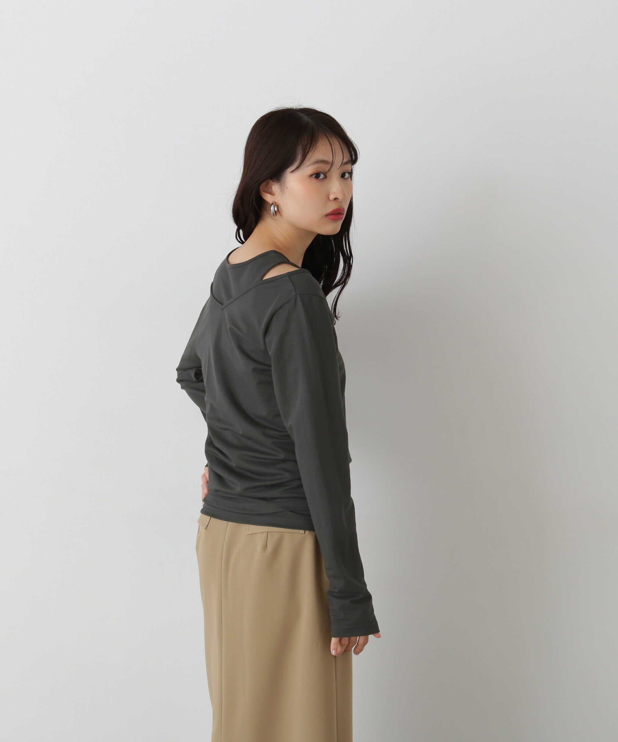  「タンク&times;ロンTレイヤードカットソー」|Tシャツ・カットソー|