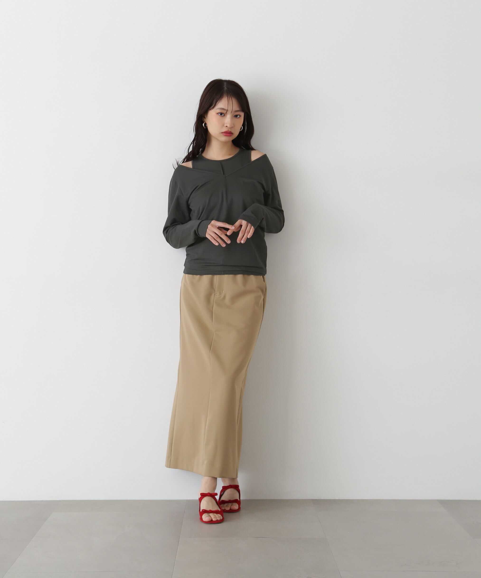  「タンク&times;ロンTレイヤードカットソー」|Tシャツ・カットソー|