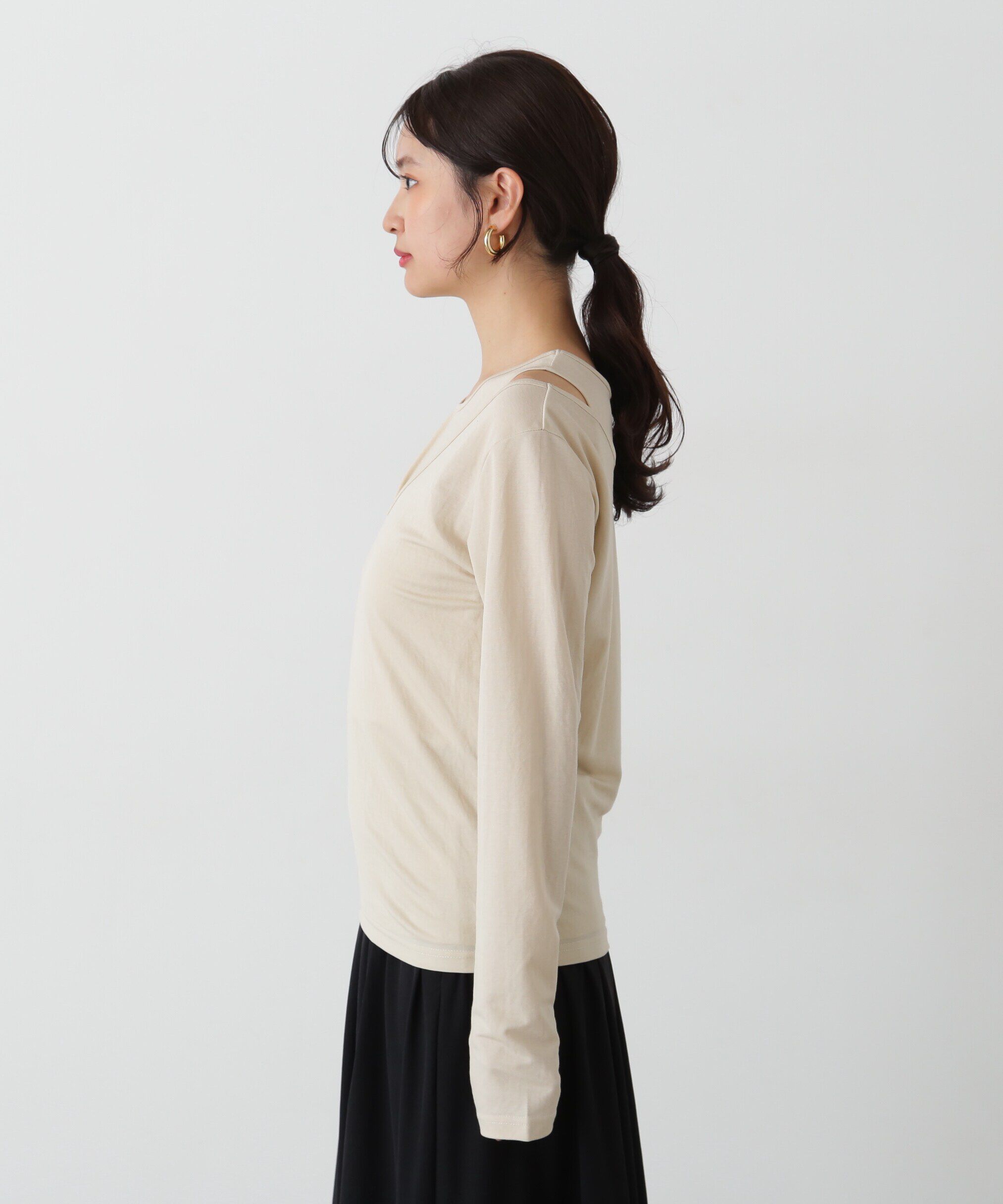  「タンク&times;ロンTレイヤードカットソー」|Tシャツ・カットソー|