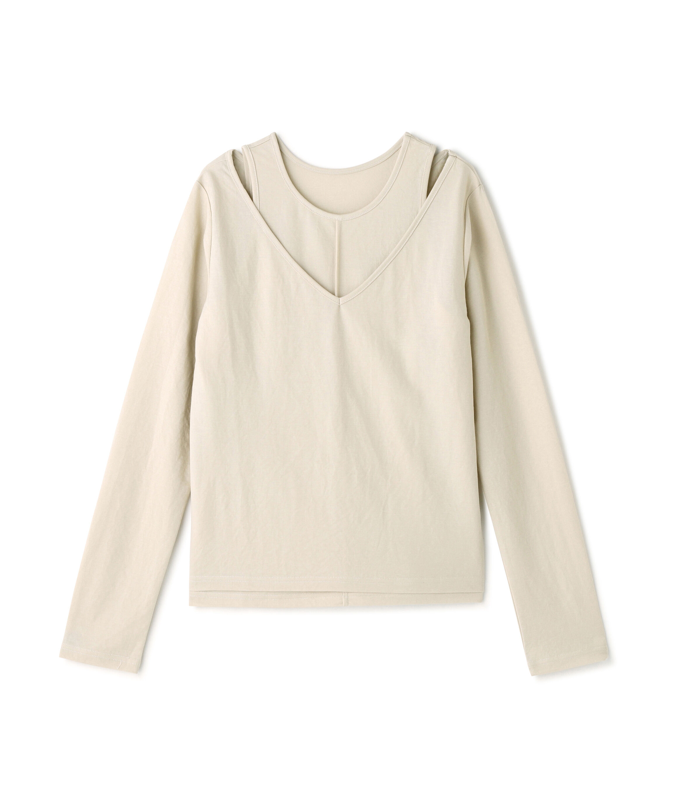  「タンク&times;ロンTレイヤードカットソー」|Tシャツ・カットソー|