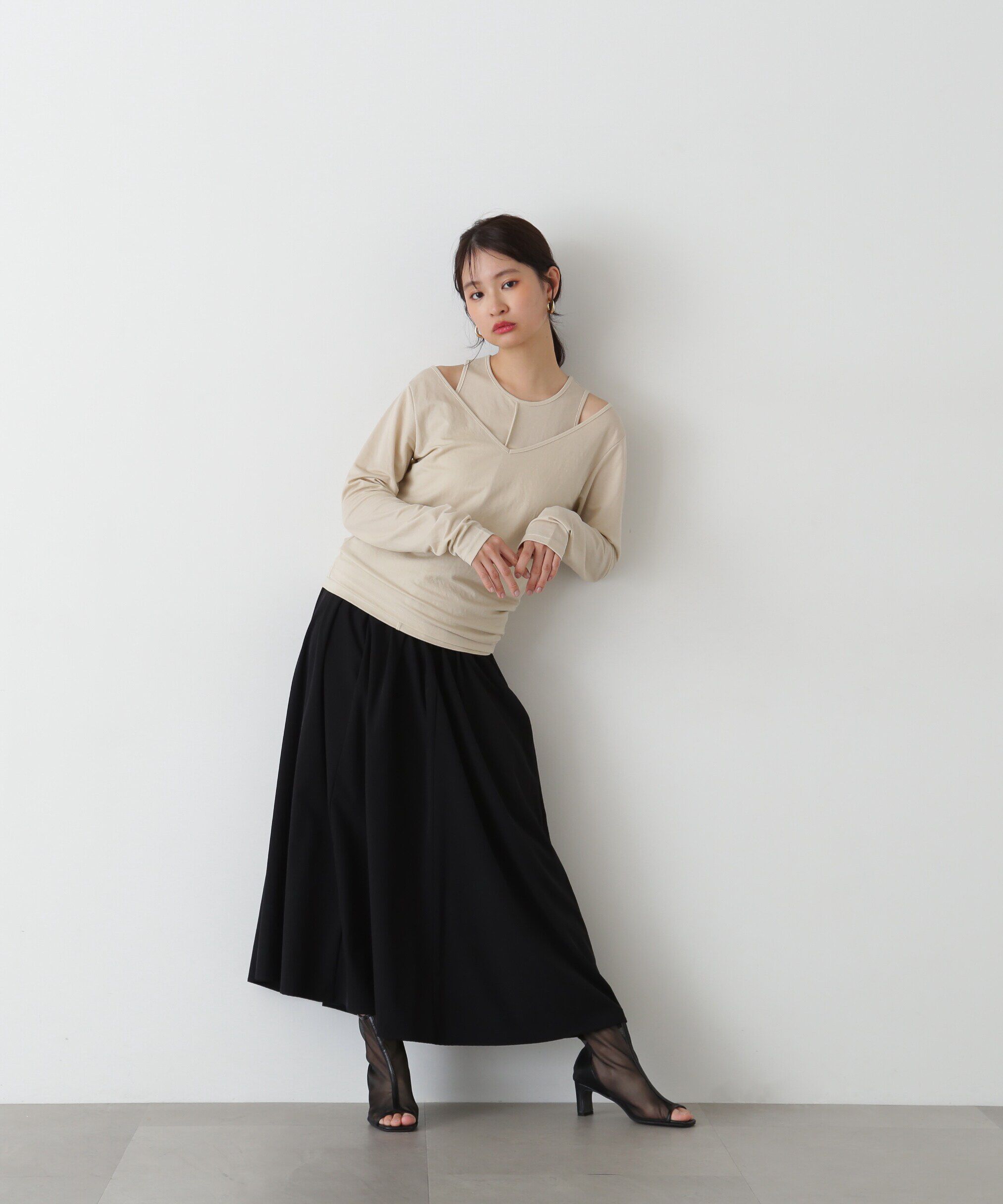  「タンク&times;ロンTレイヤードカットソー」|Tシャツ・カットソー|