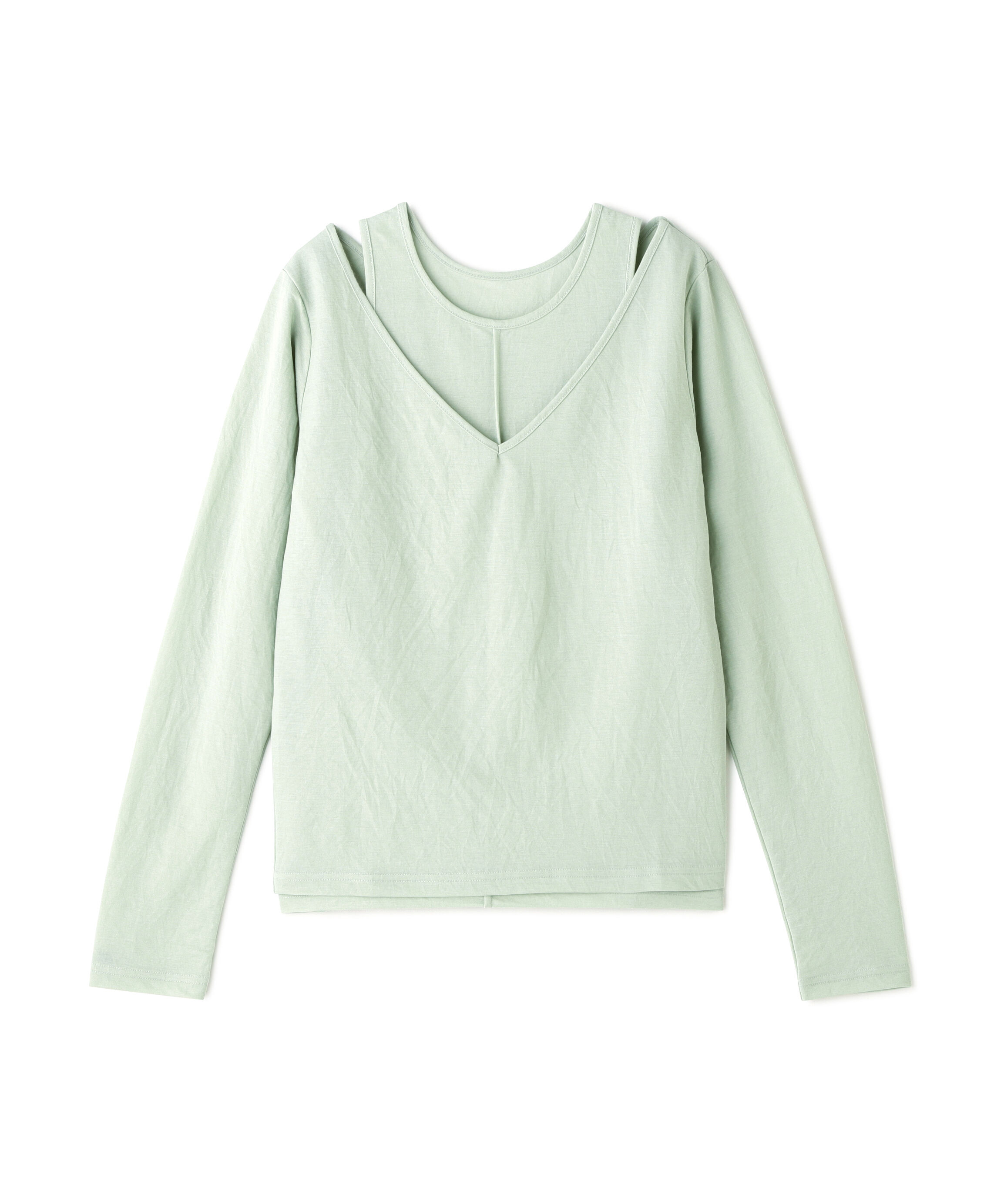  「タンク&times;ロンTレイヤードカットソー」|Tシャツ・カットソー|