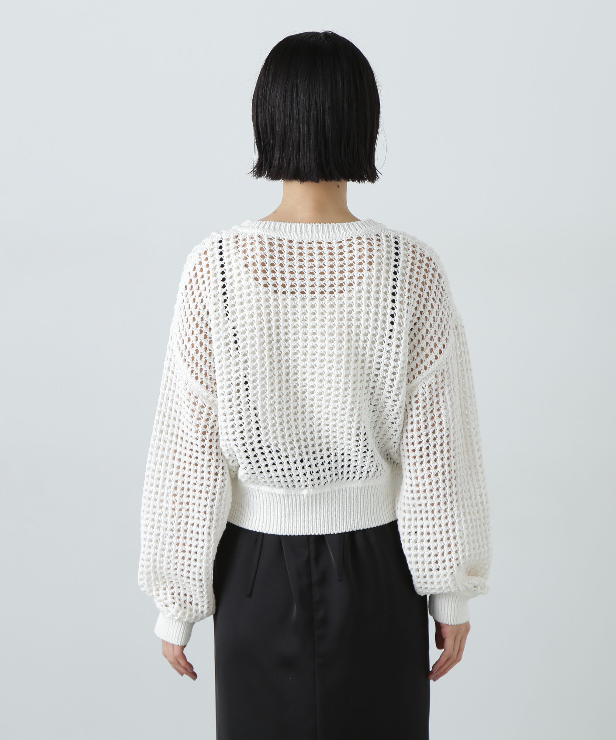  「メッシュZIPニットカーディガン」|ニット・セーター|