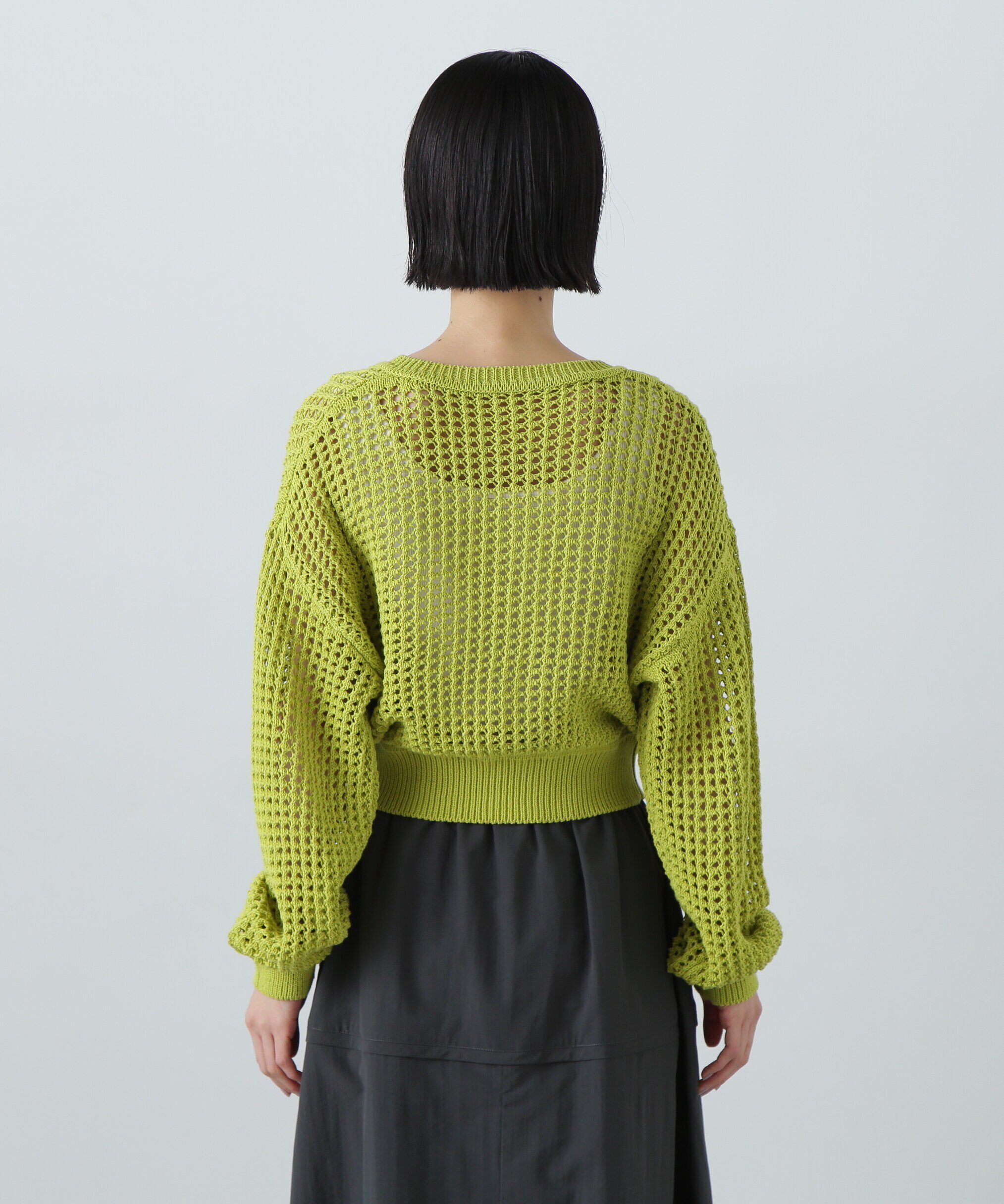  「メッシュZIPニットカーディガン」|ニット・セーター|