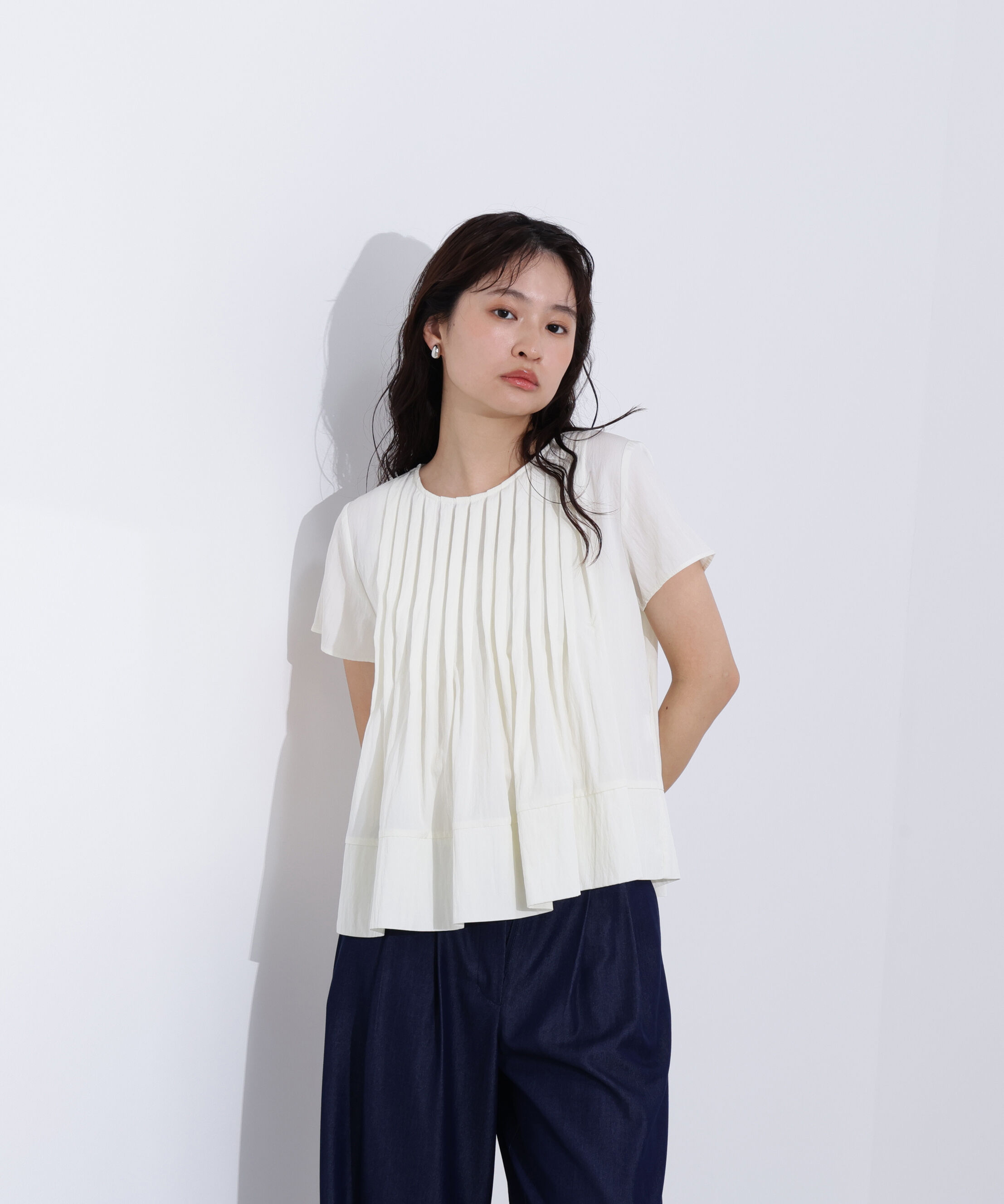  「タックフルブラウス」|シャツ・ブラウス|オフ1