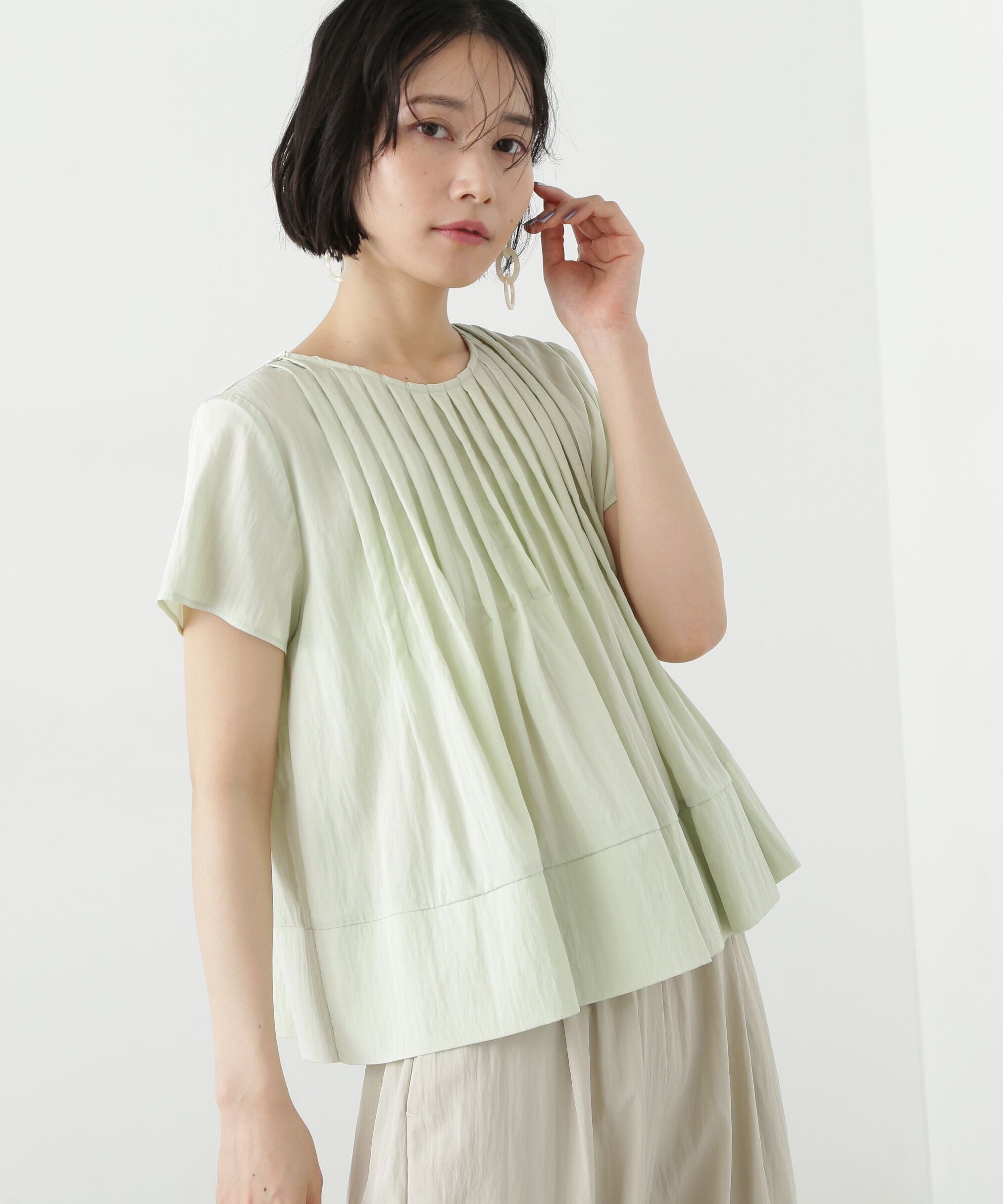  「タックフルブラウス」|シャツ・ブラウス|