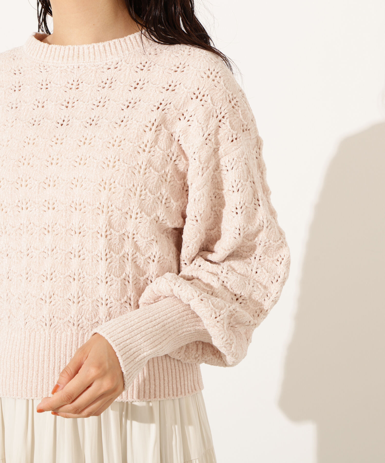  「モールアイレットニット」|ニット・セーター|