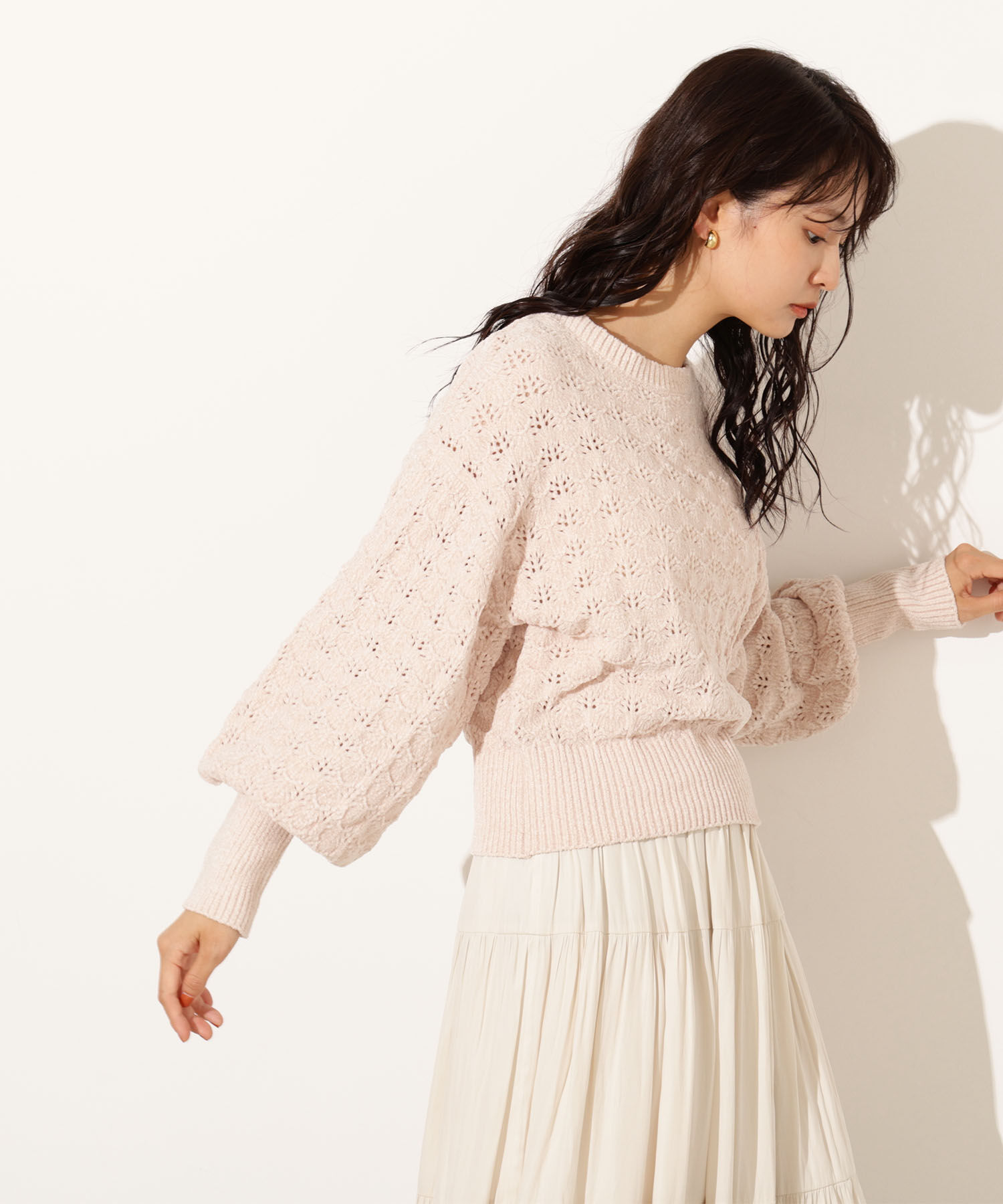  「モールアイレットニット」|ニット・セーター|