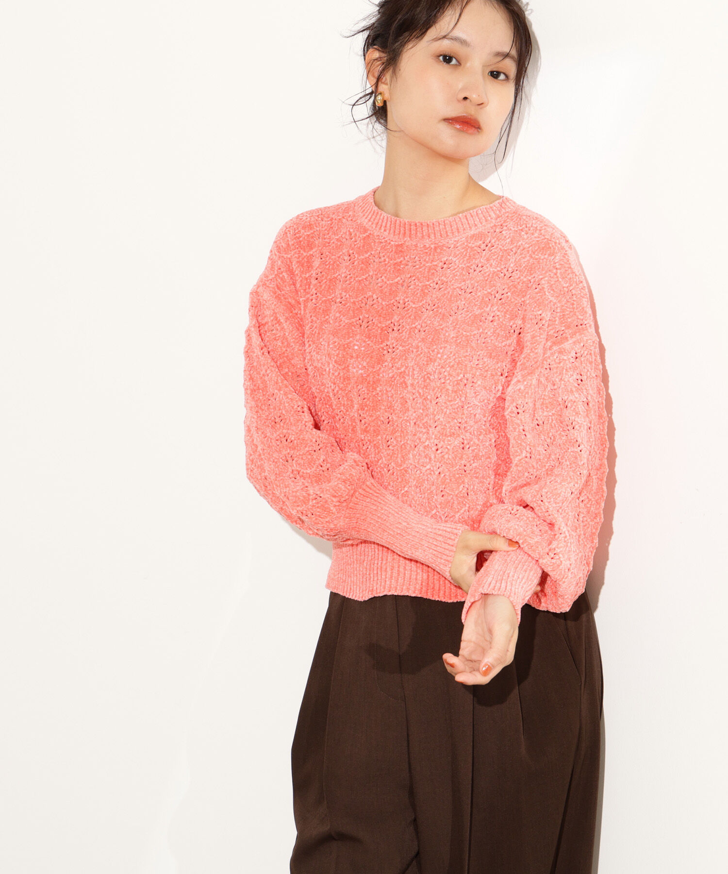  「モールアイレットニット」|ニット・セーター|