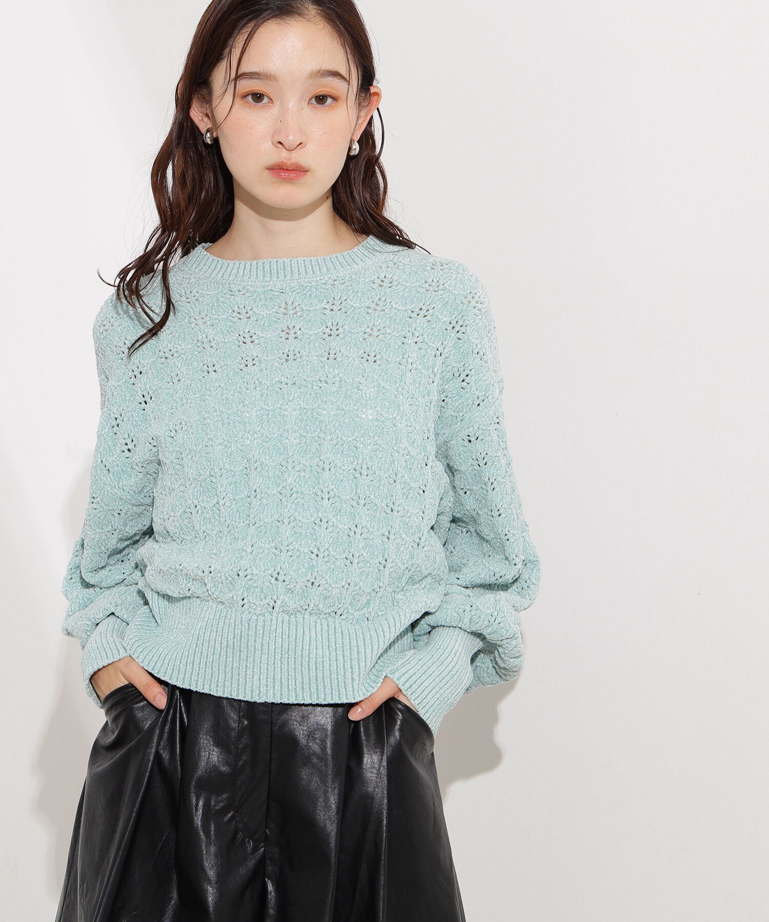  「モールアイレットニット」|ニット・セーター|