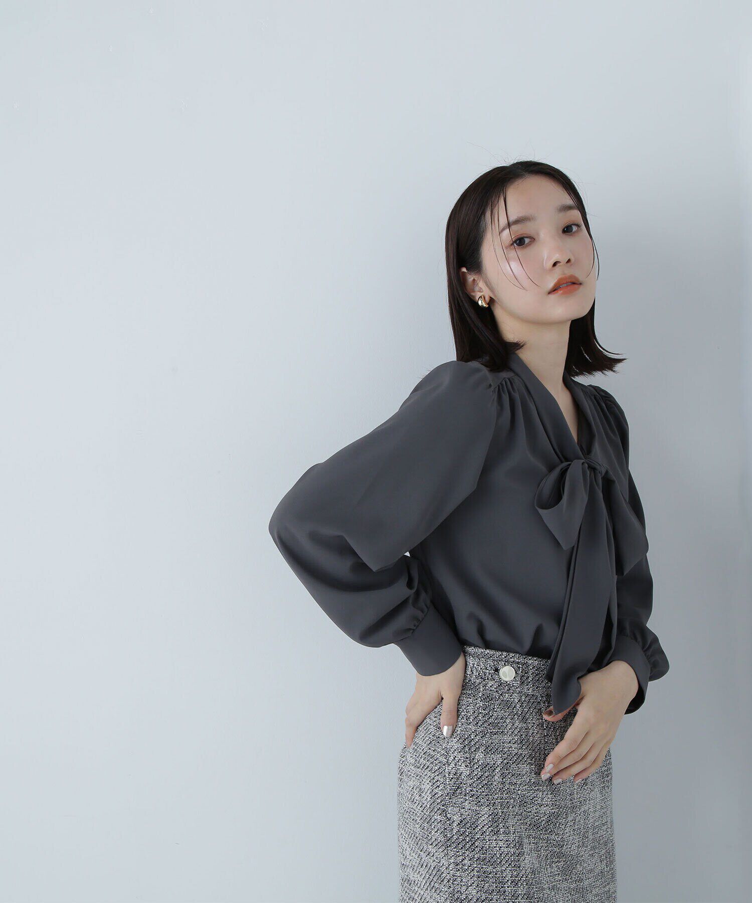  「リボンボウタイブラウス　24AW」|シャツ・ブラウス|