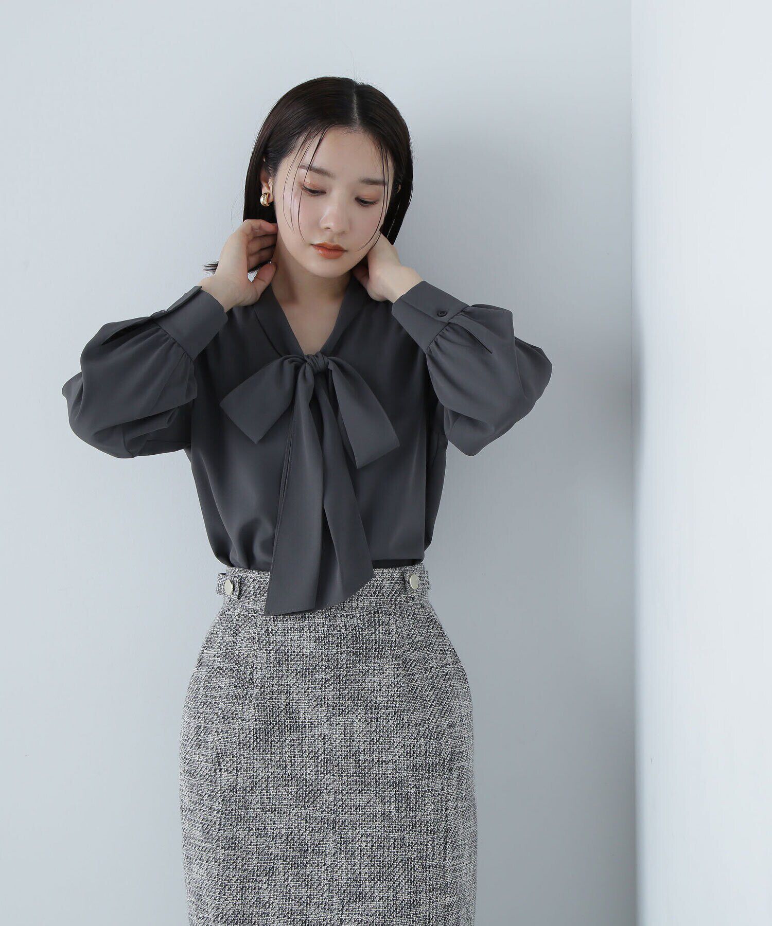  「リボンボウタイブラウス　24AW」|シャツ・ブラウス|