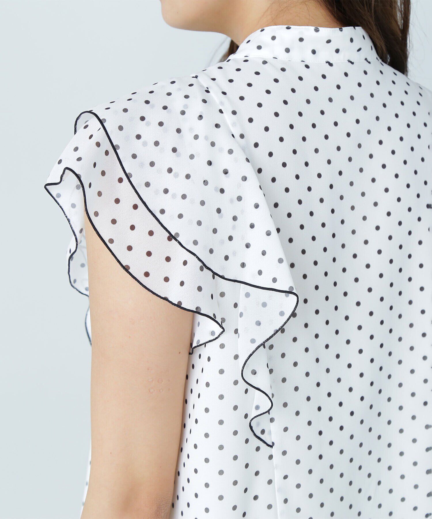  「リボンボウタイドットブラウス」|シャツ・ブラウス|