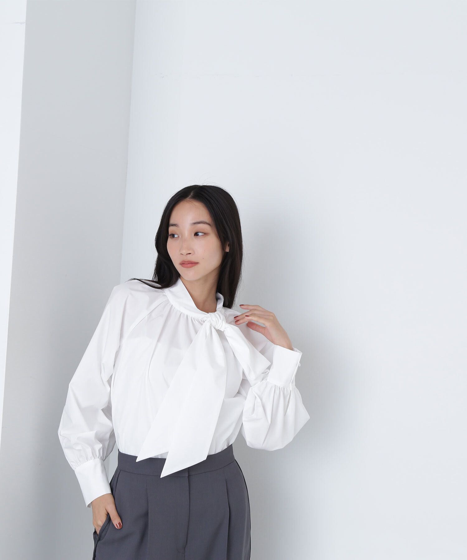  「サイドボウタイブラウス」|シャツ・ブラウス|