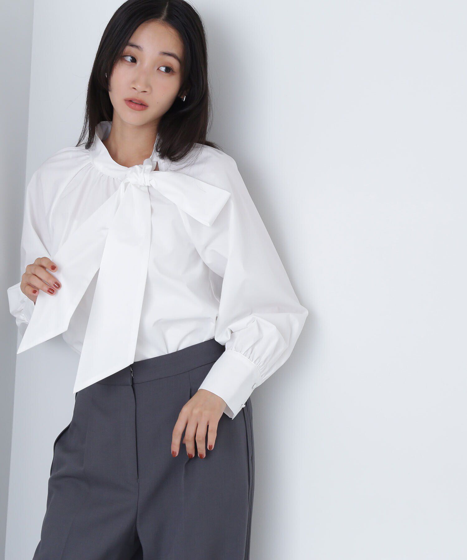  「サイドボウタイブラウス」|シャツ・ブラウス|