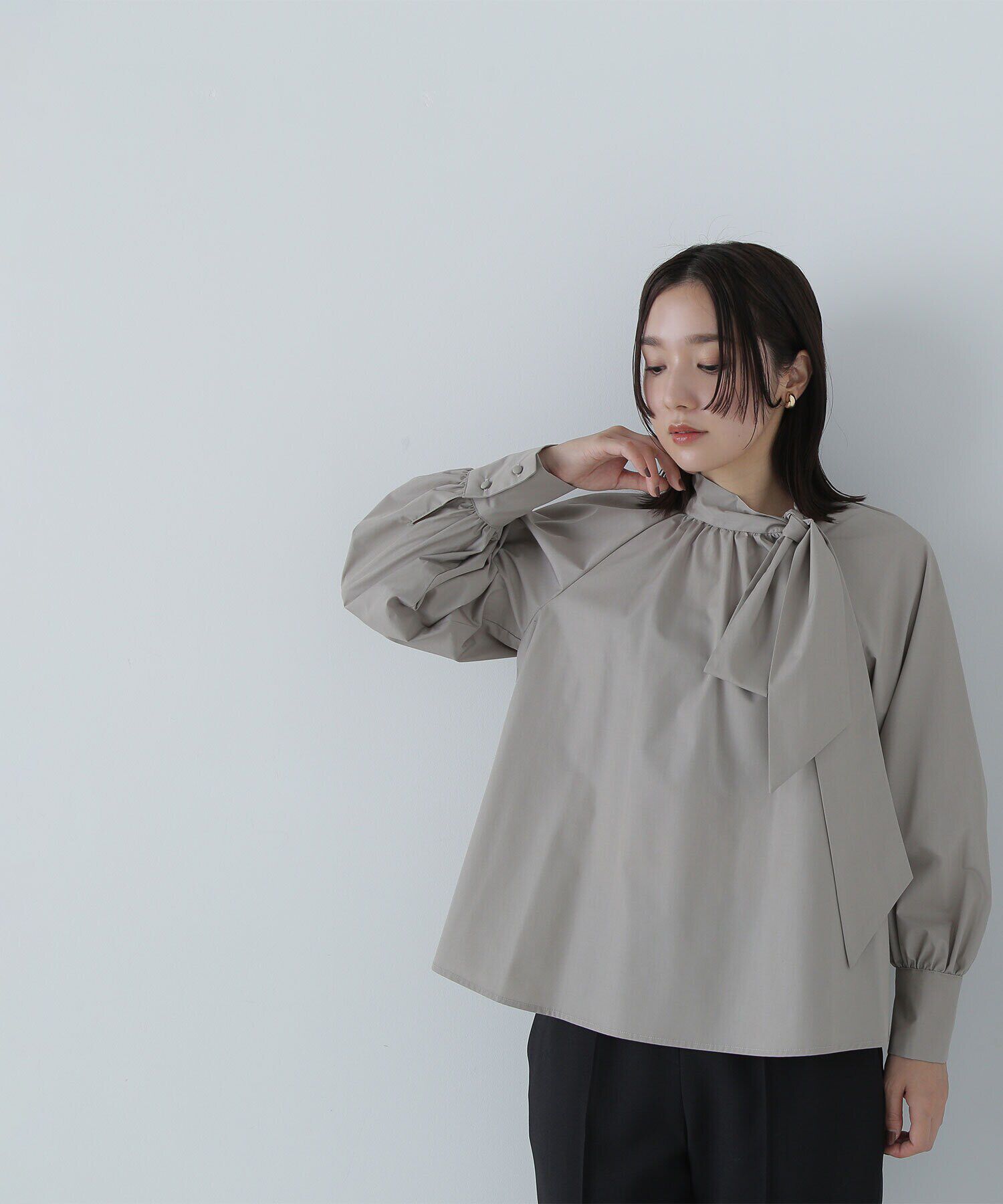  「サイドボウタイブラウス」|シャツ・ブラウス|