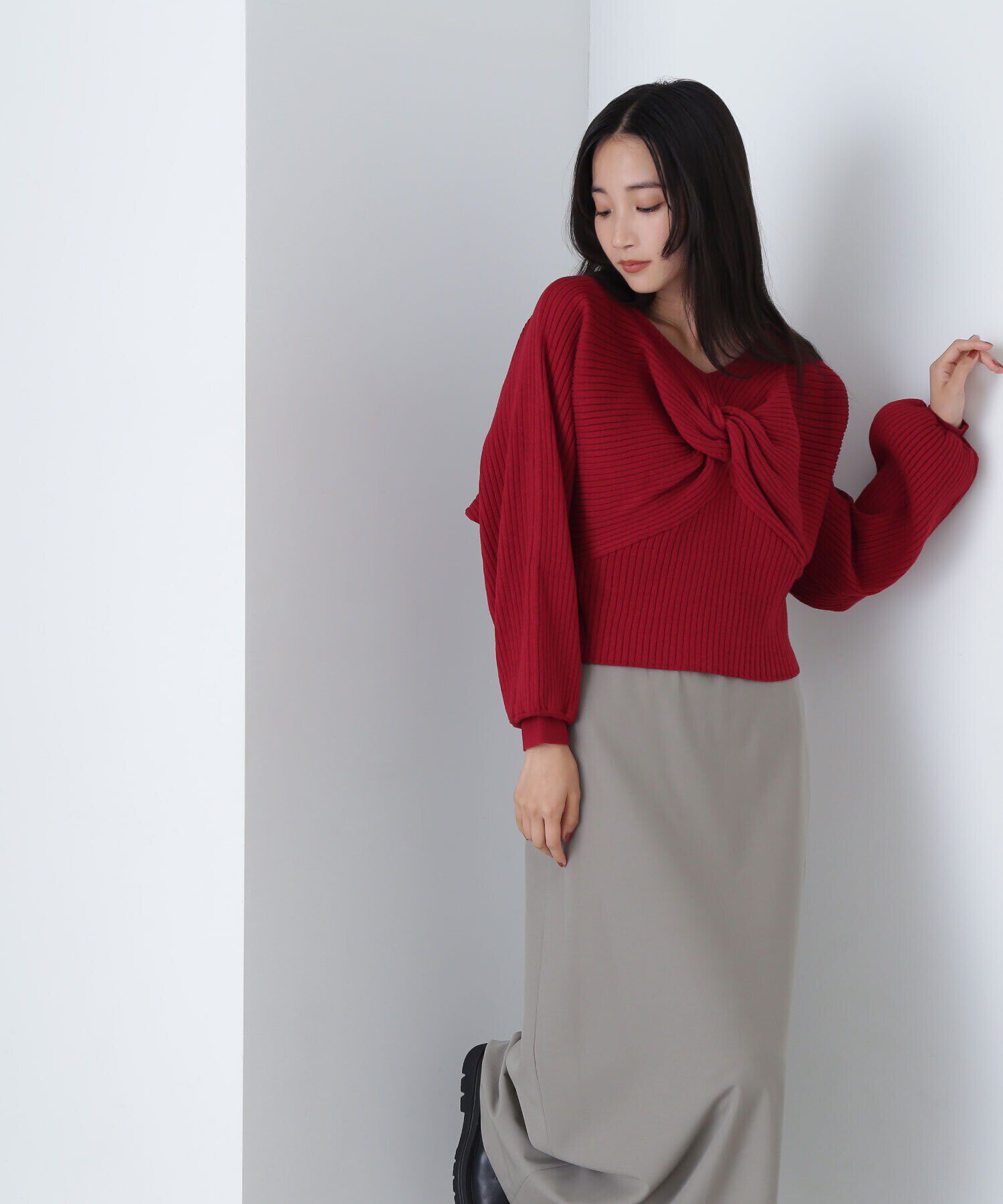  「2wayツイストデザインニット　24AW」|ニット・セーター|