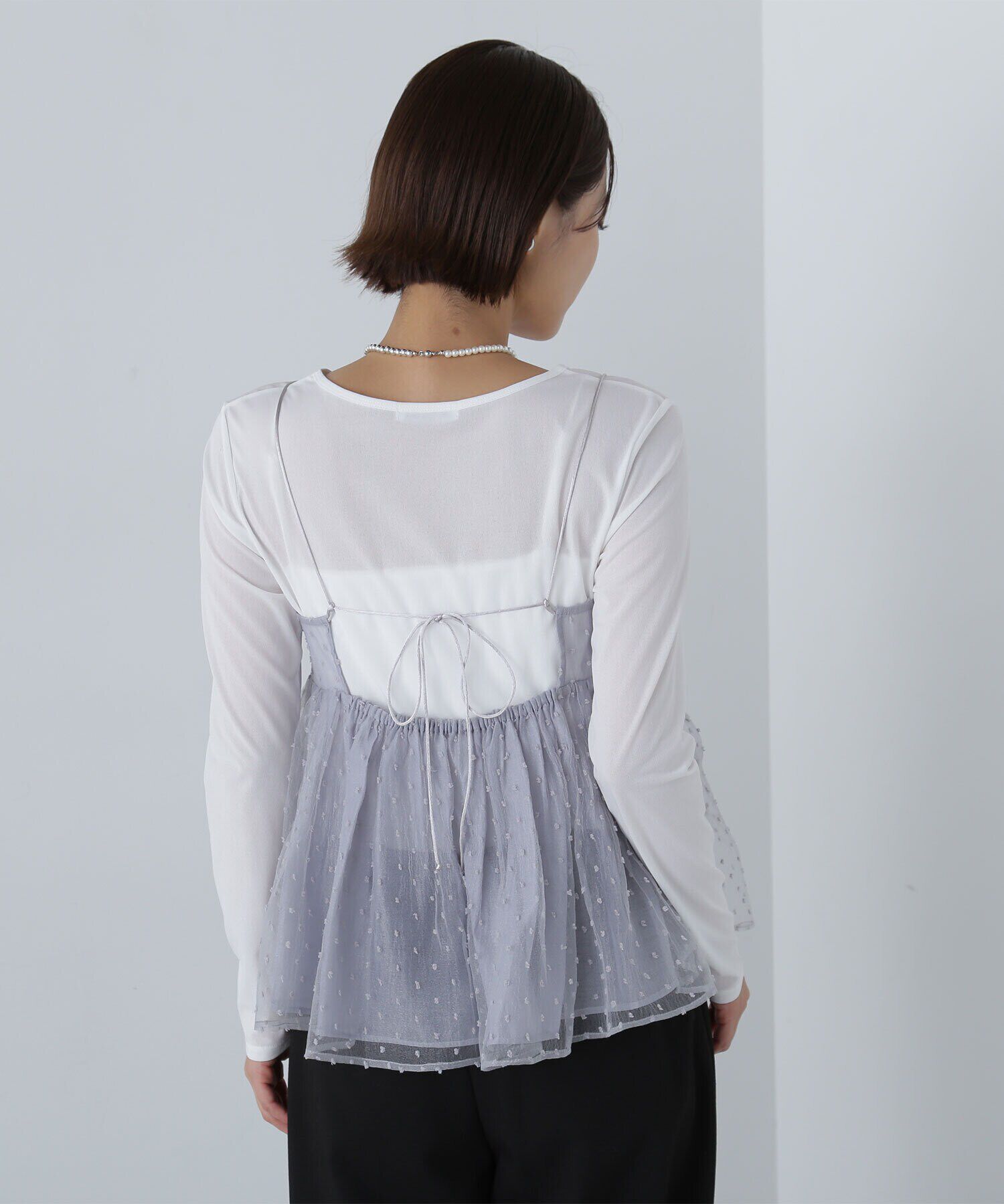  「ドットシアーキャミソール」|シャツ・ブラウス|