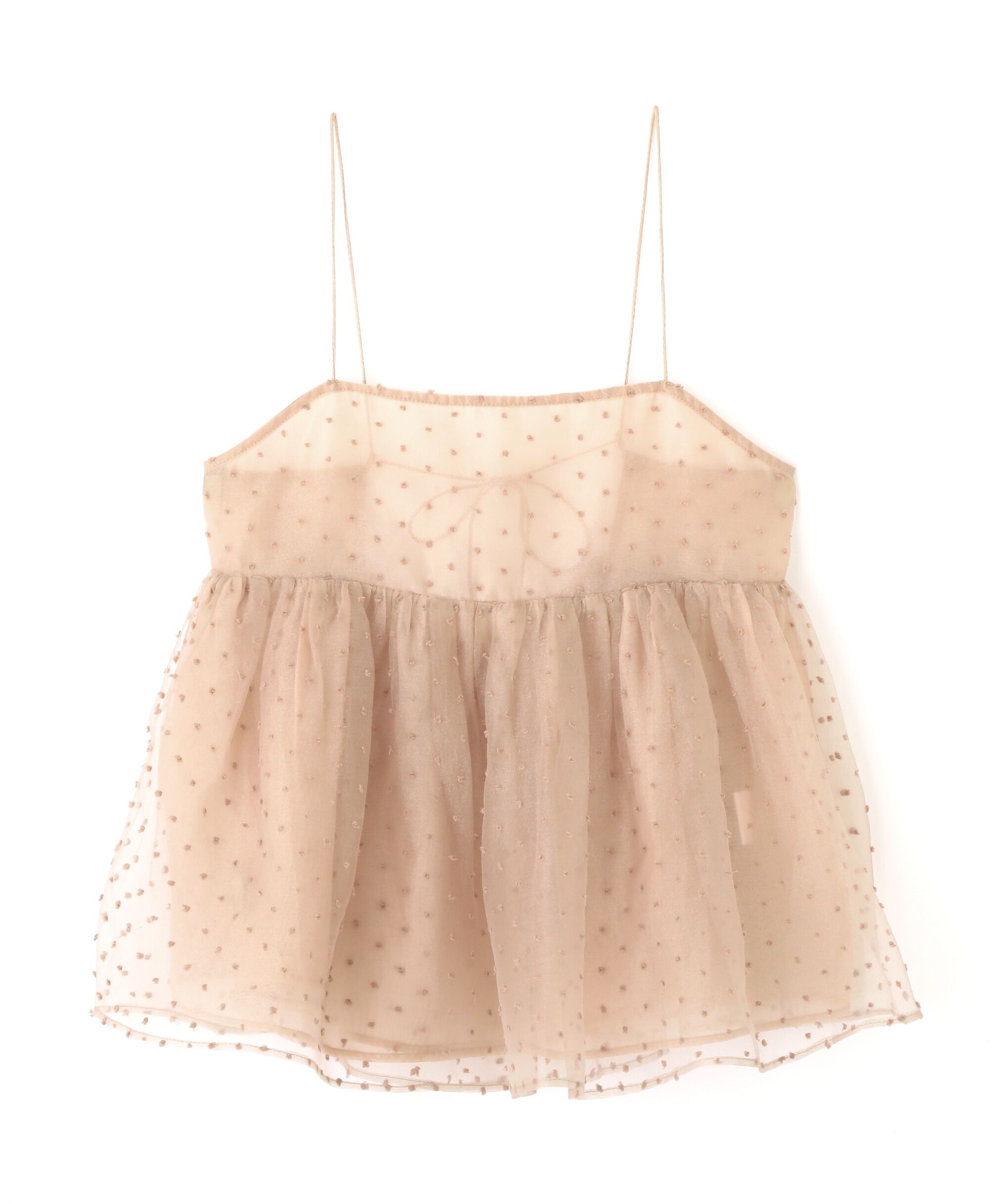  「ドットシアーキャミソール」|シャツ・ブラウス|