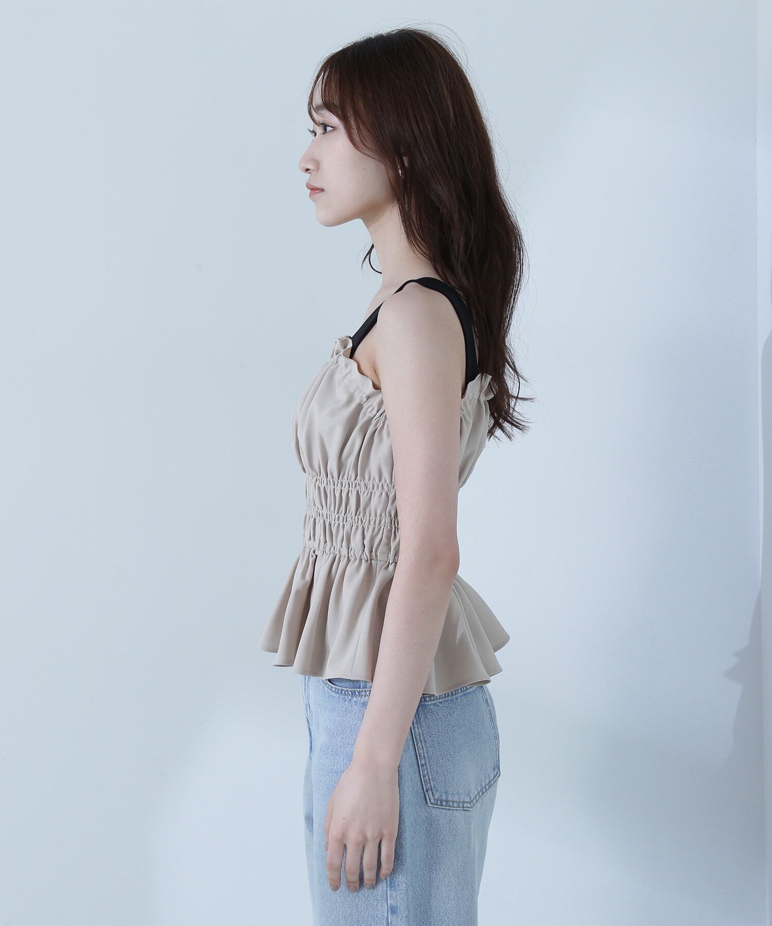  「シャーリングビスチェ」|シャツ・ブラウス|